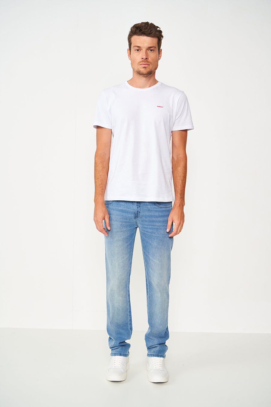 CALÇA JEANS ALEX SLIM 42 INDIGO