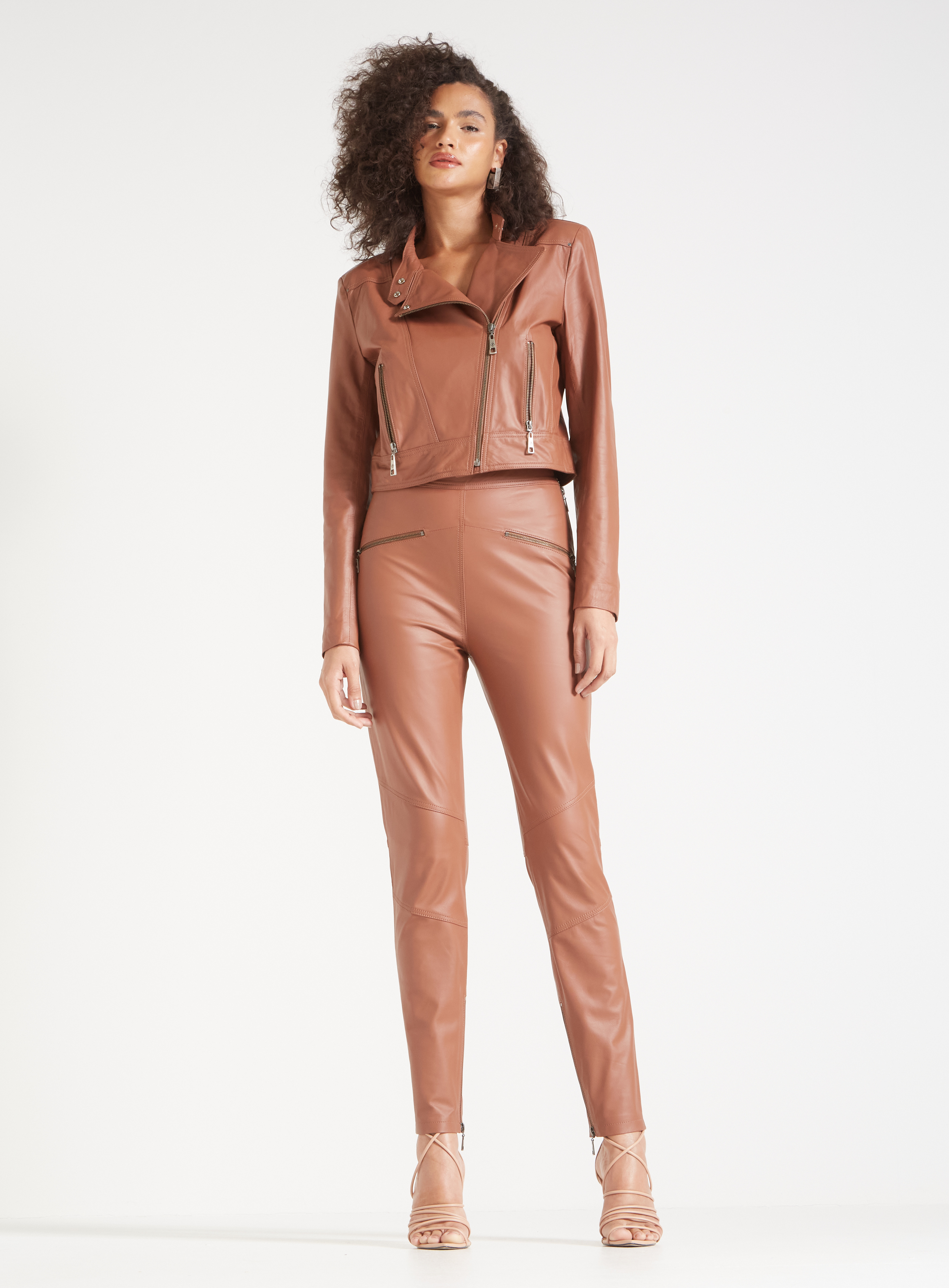 CALÇA COURO G MARROM MARGOT