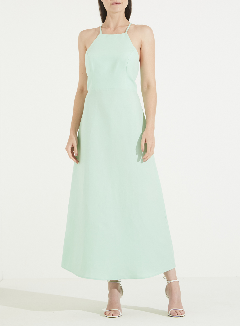 VESTIDO LINHO 38 VERDE LIGHT MIND