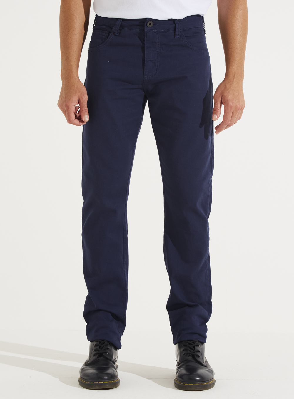 CALÇA SARJA PAUL SLIM 42 AZUL OLYMPIC