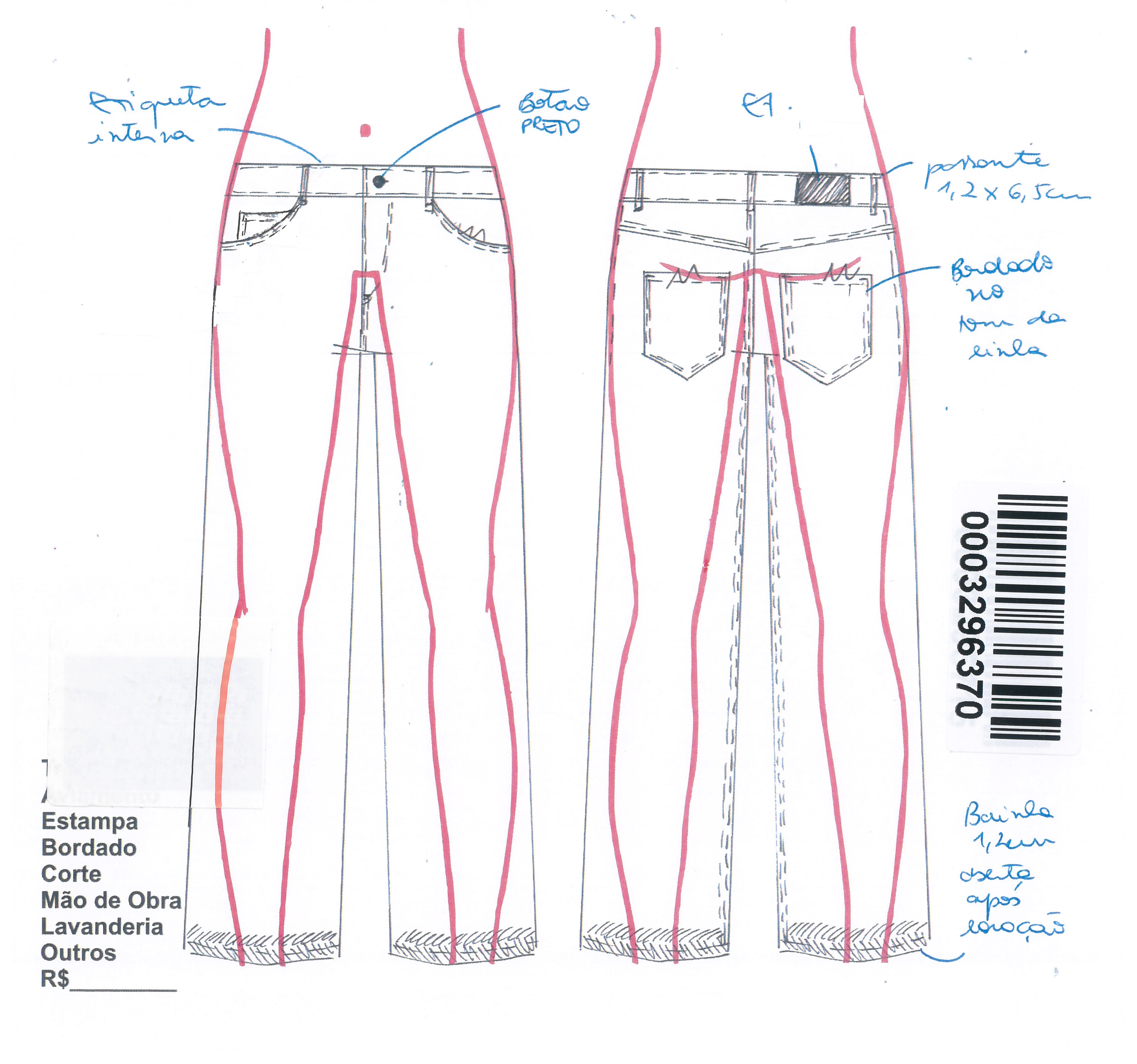 CALÇA JEANS BRUNA LOW 42 INDIGO