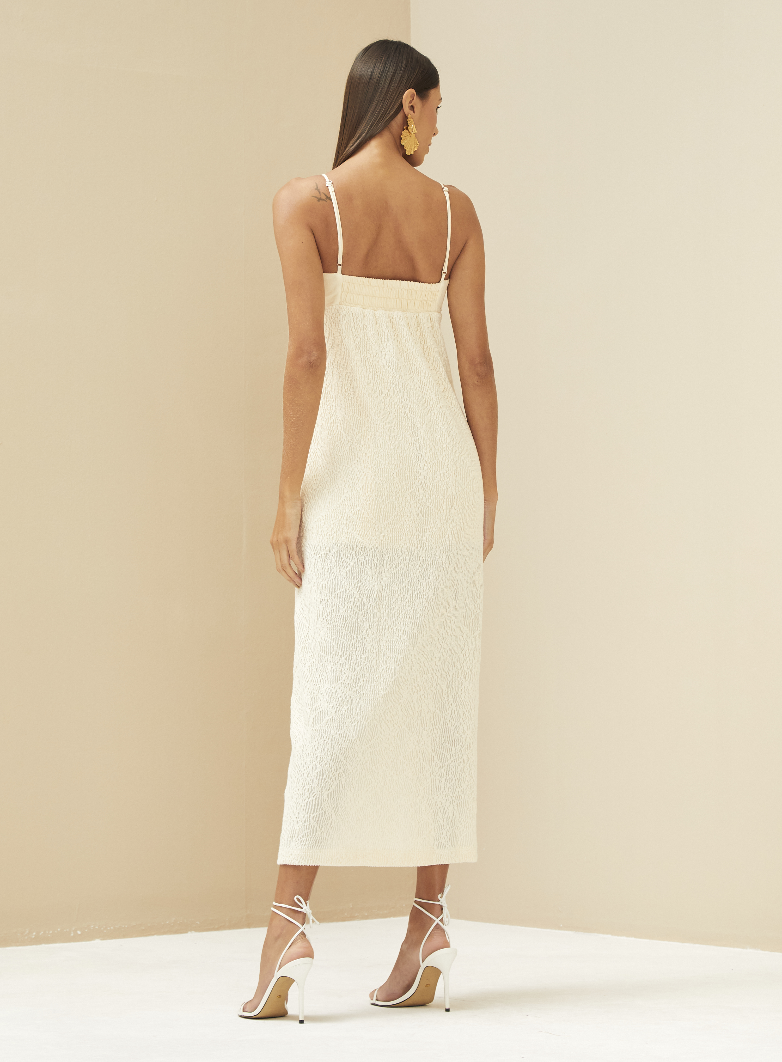 VESTIDO FORUM GG BEGE AFFOGATO