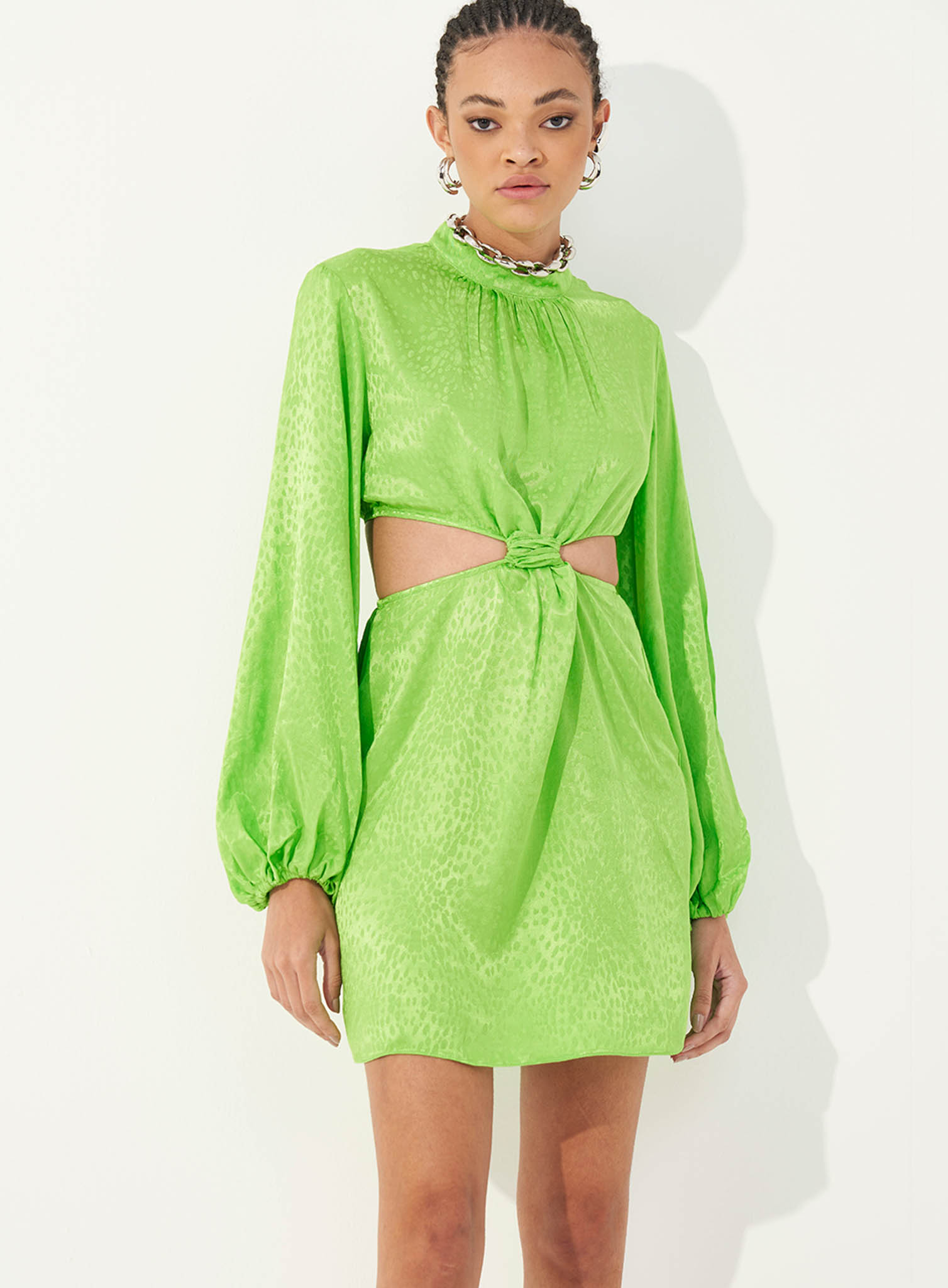 VESTIDO JACQUARD P VERDE LIMER
