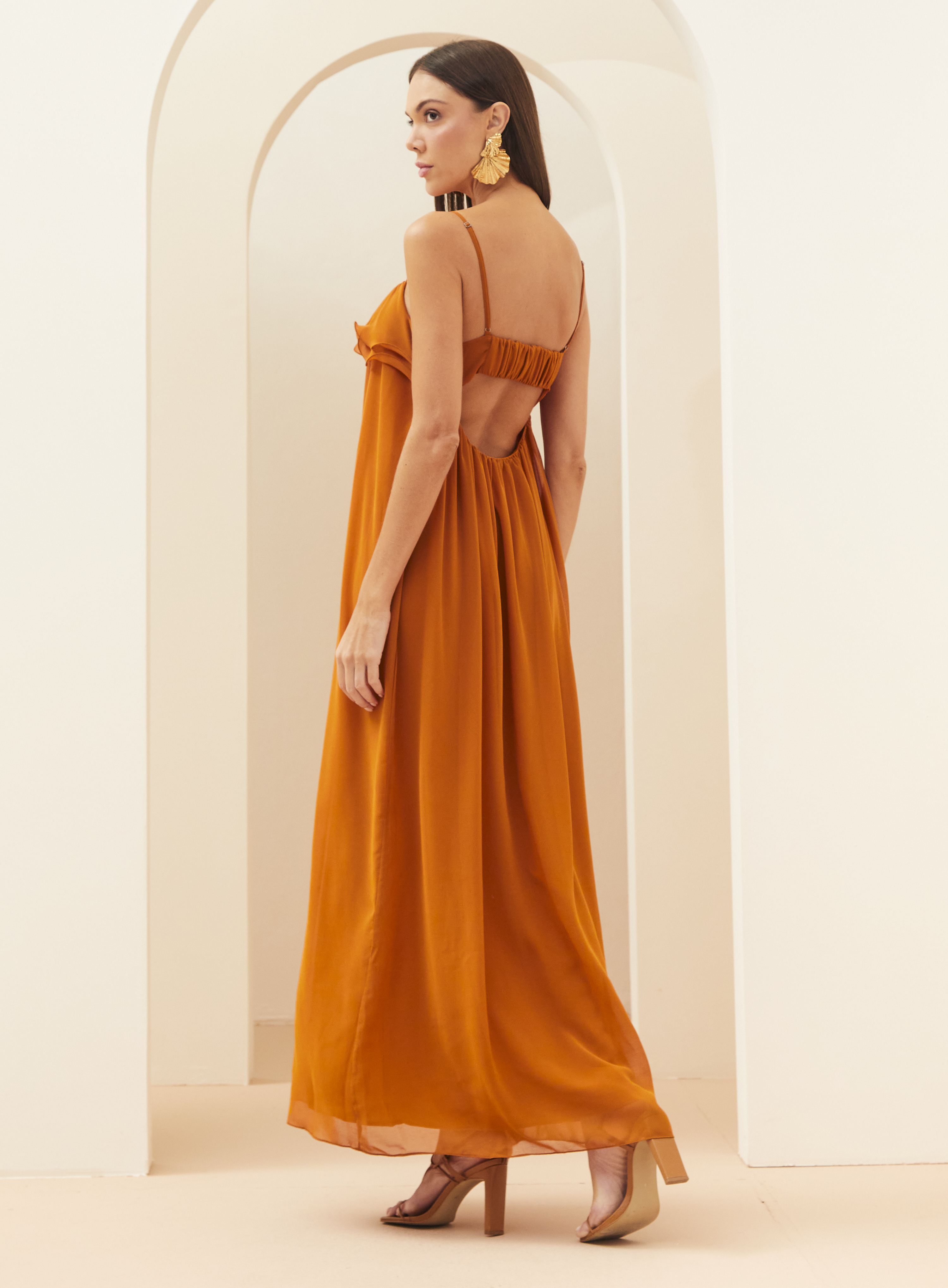 VESTIDO FORUM M MARROM ESPECIARIAS