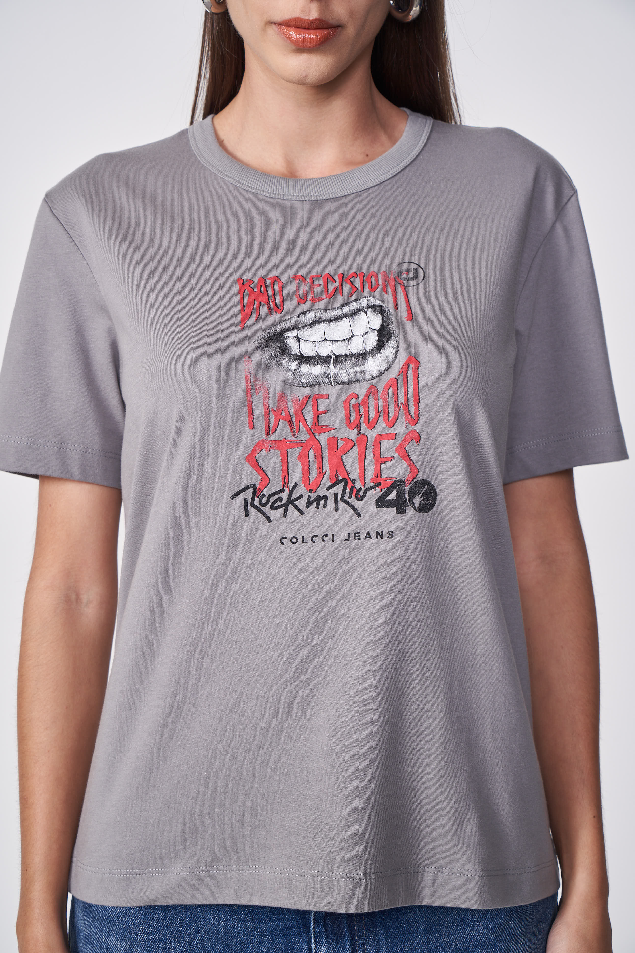CAMISETA COLCCI JEANS P CINZA ALITA