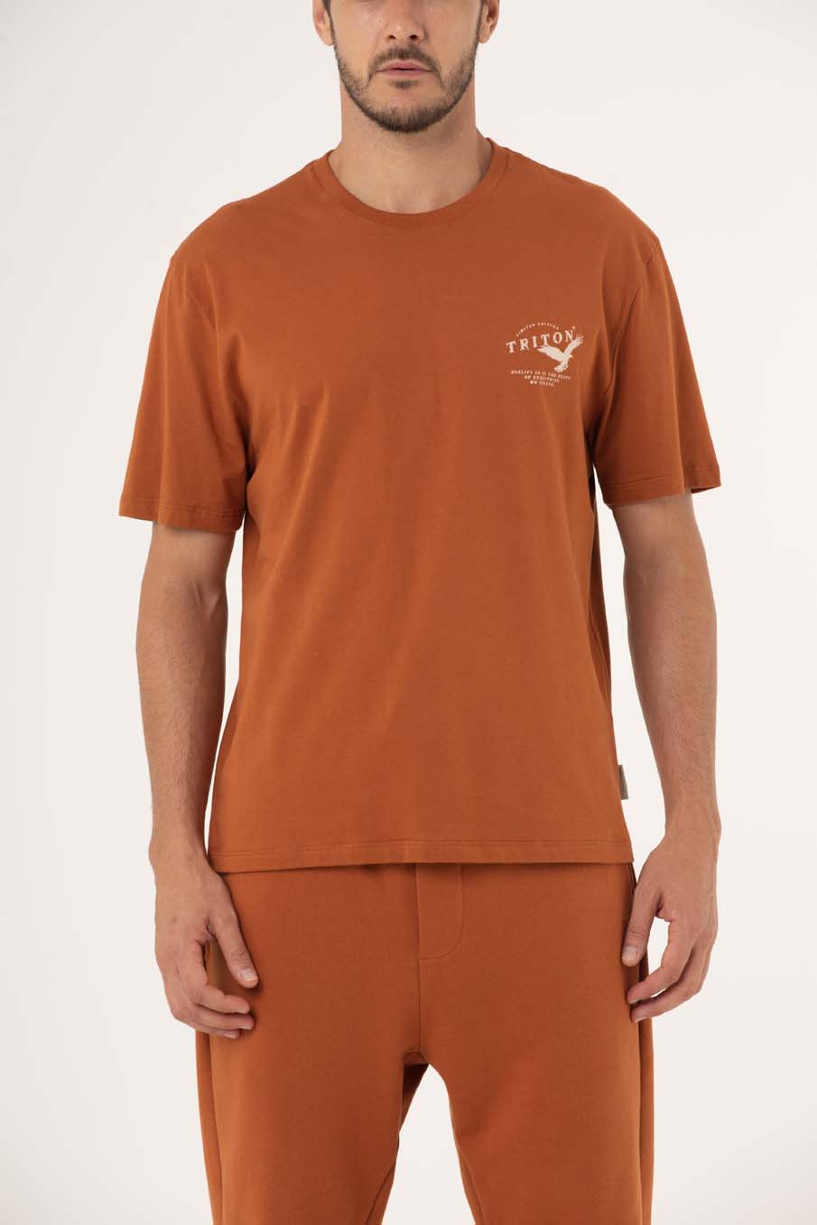 CAMISETA ESTAMPADA G MARROM TRANS