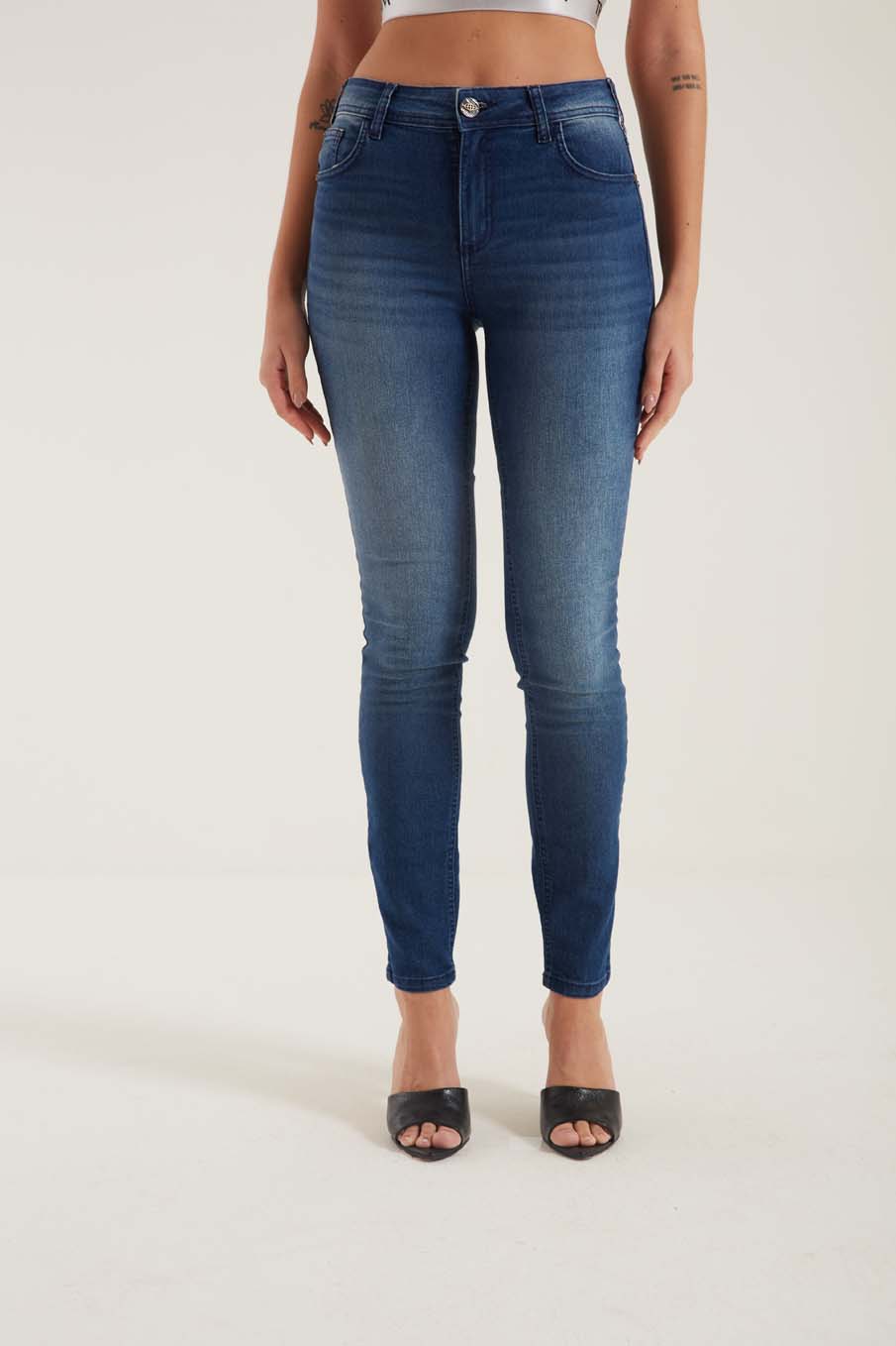 CALÇA JEANS MICHELE 38 INDIGO
