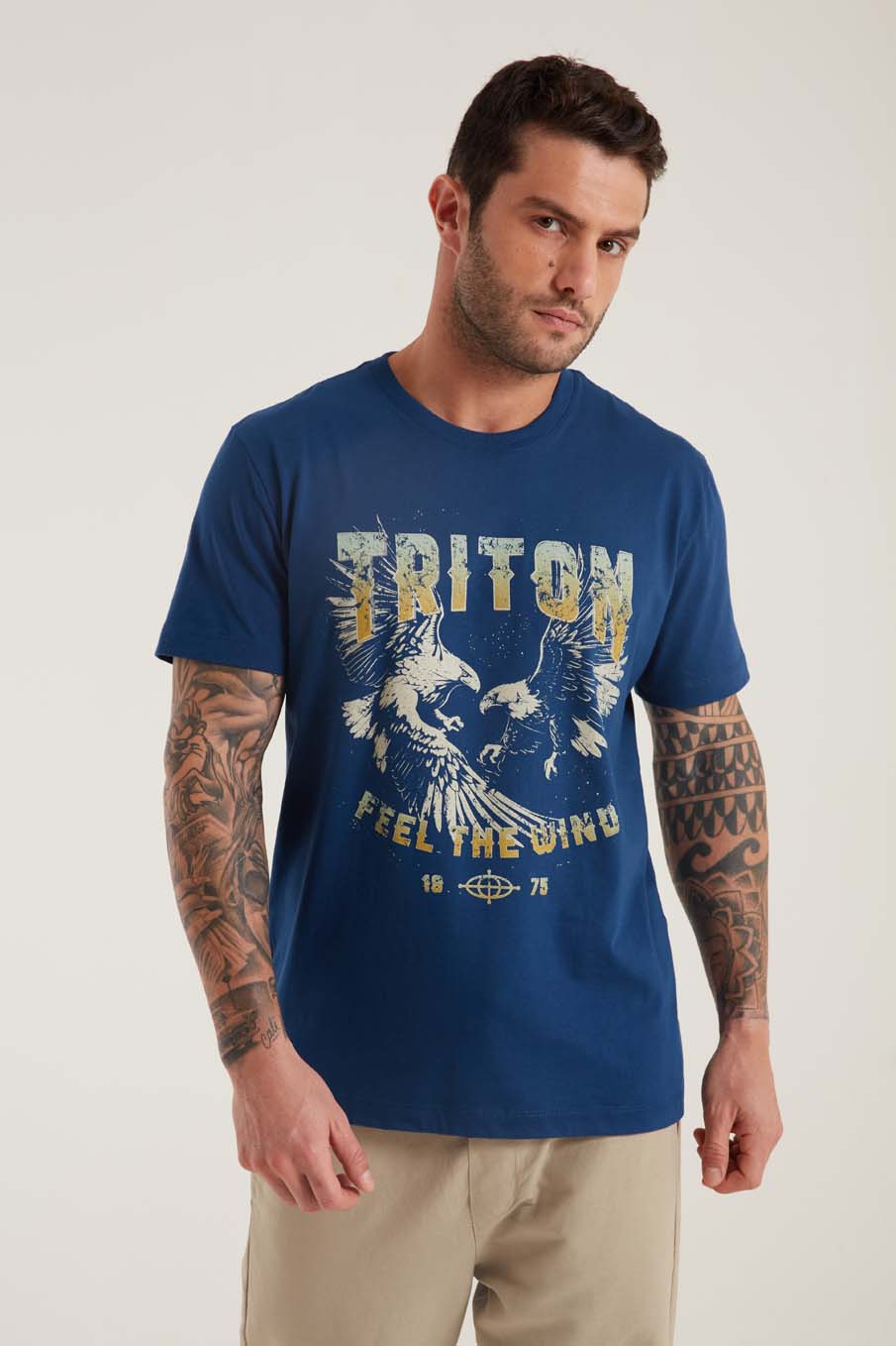 CAMISETA ESTAMPADA M AZUL MOONDUST