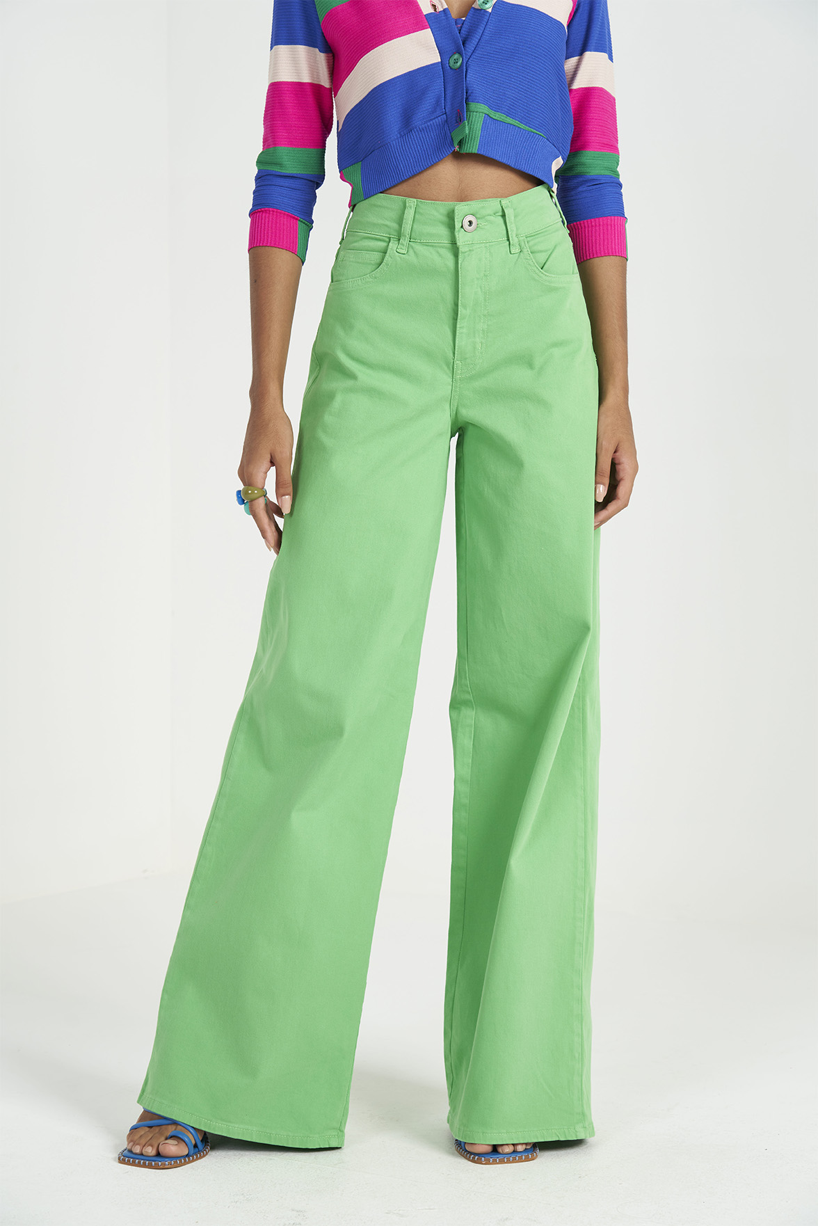 CALÇA SARJA PANTALONA 36 VERDE SPRINGLER