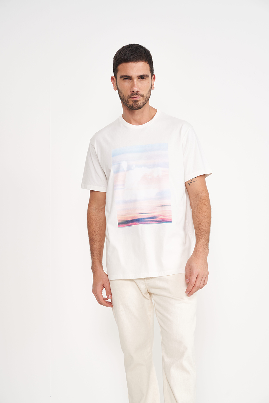 CAMISETA ESTAMPADA GG VERDE PLAYA VIS