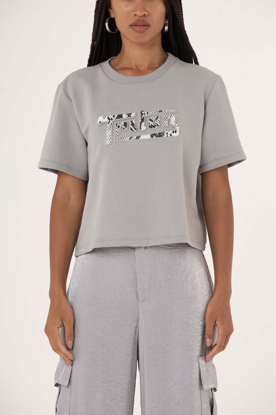 CAMISETA MOLETOM P CINZA FOGGY DAY