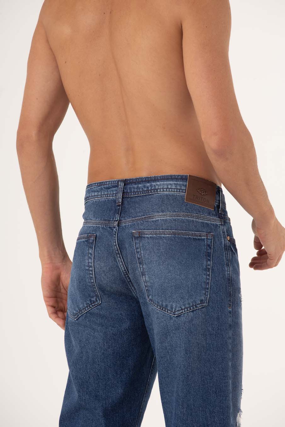 CALÇA JEANS LEO 42 INDIGO