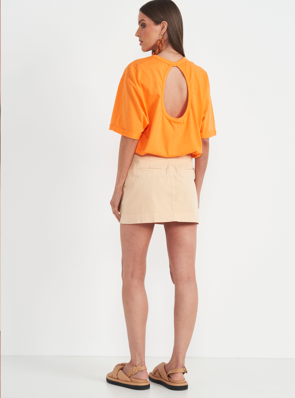 CAMISETA BORDADA P LARANJA HEAT
