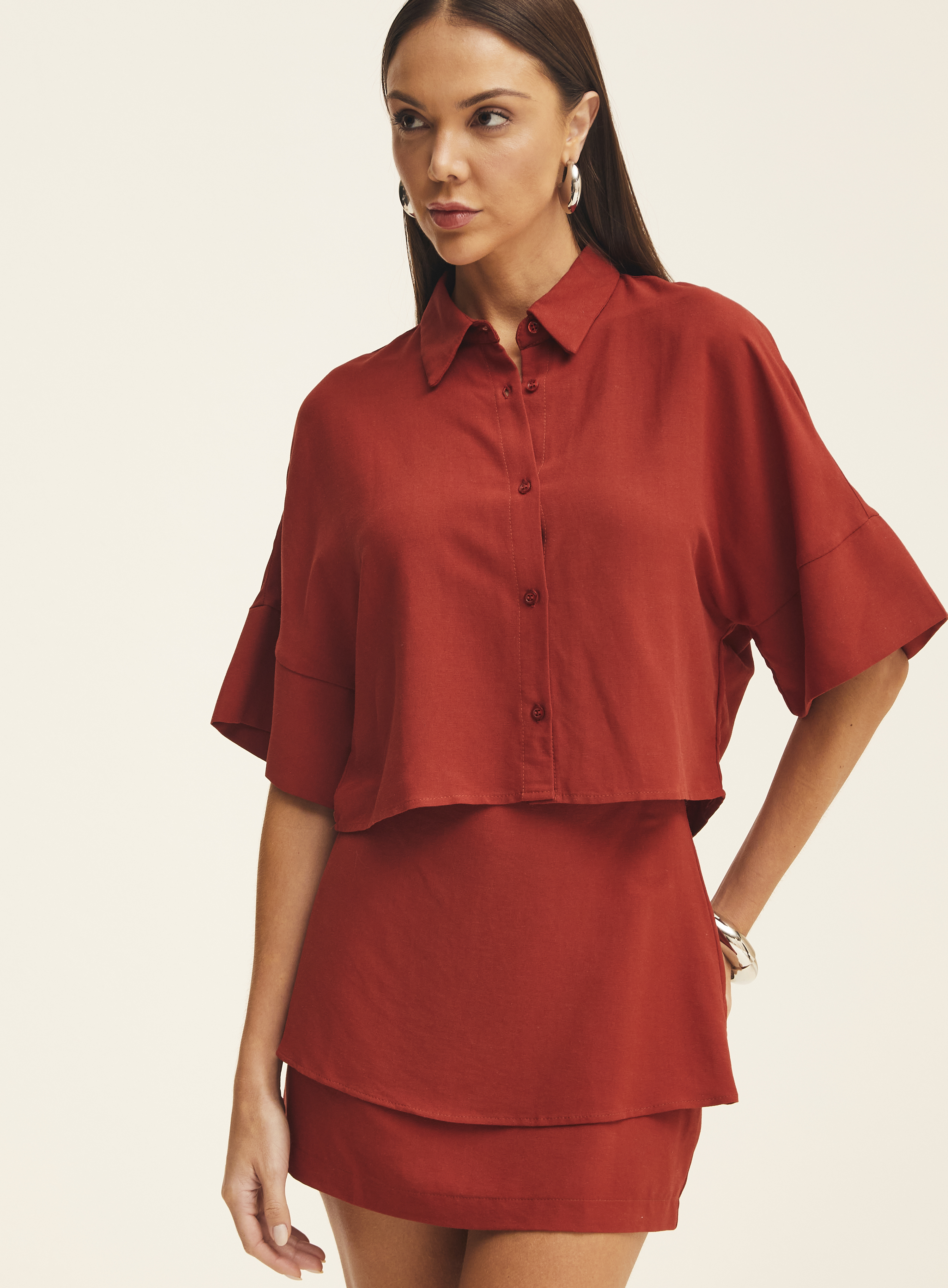 CAMISA LINHO G LARANJA