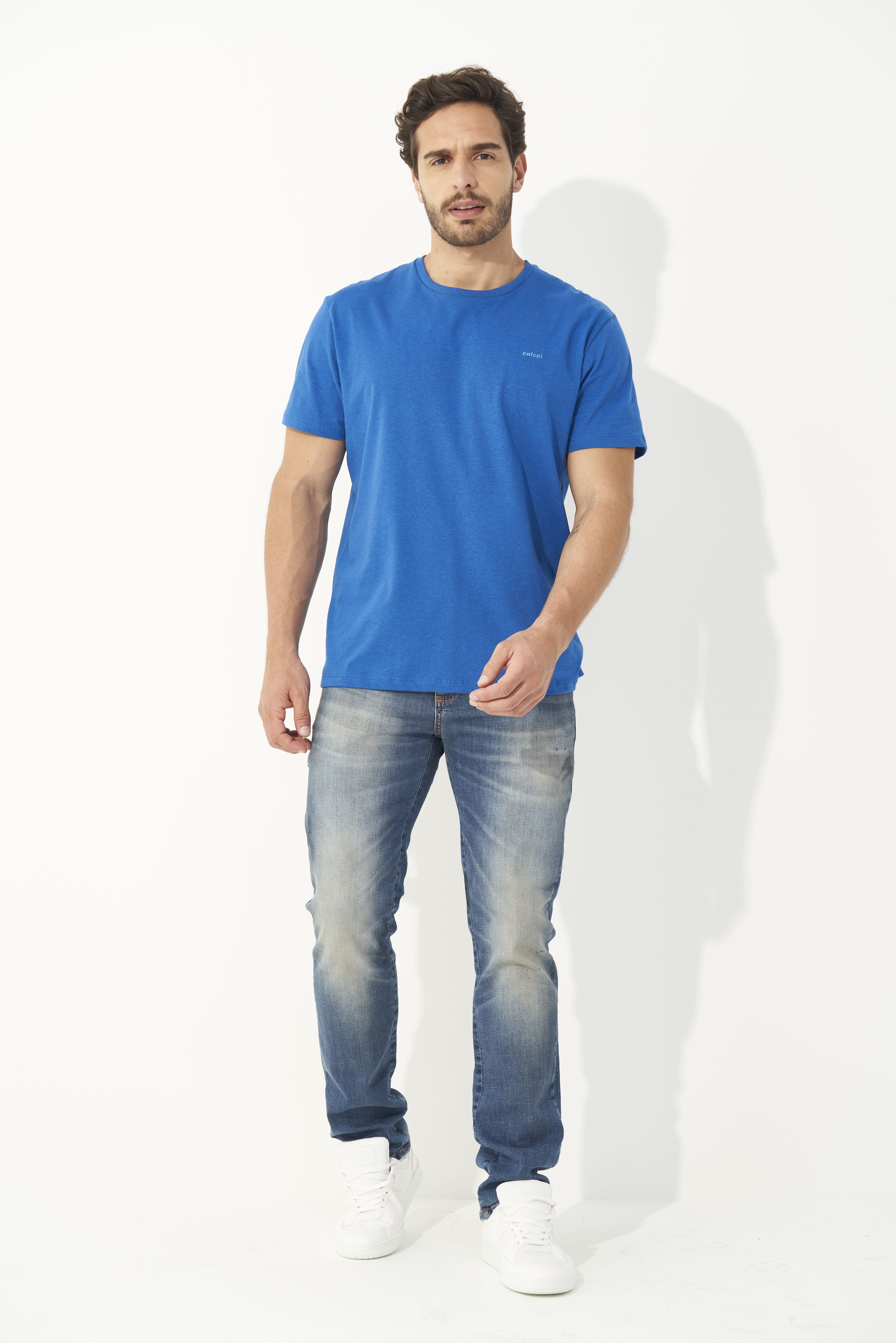 CALÇA JEANS ALEX SLIM 42 INDIGO
