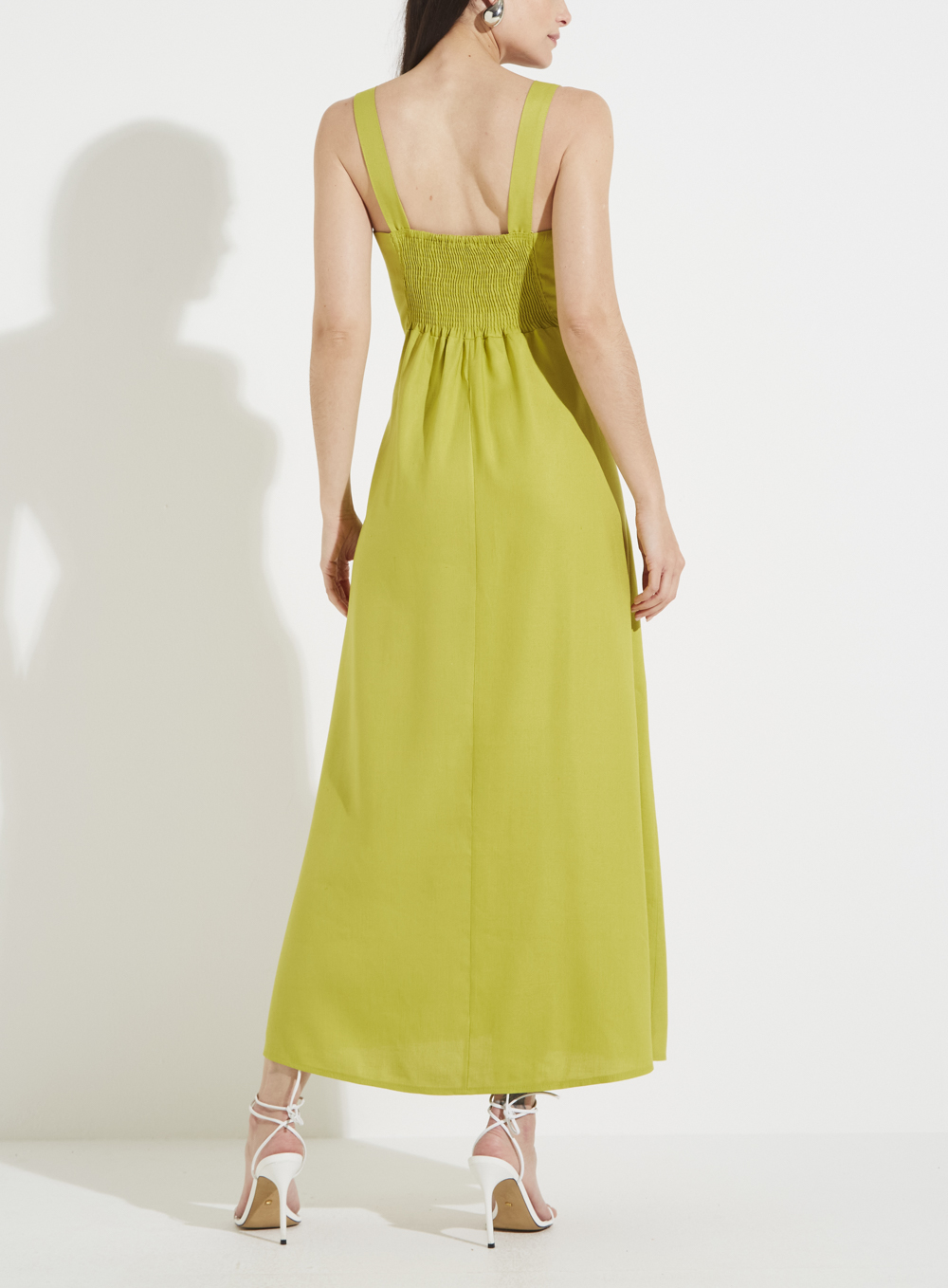 VESTIDO LINHO M VERDE ESCILA