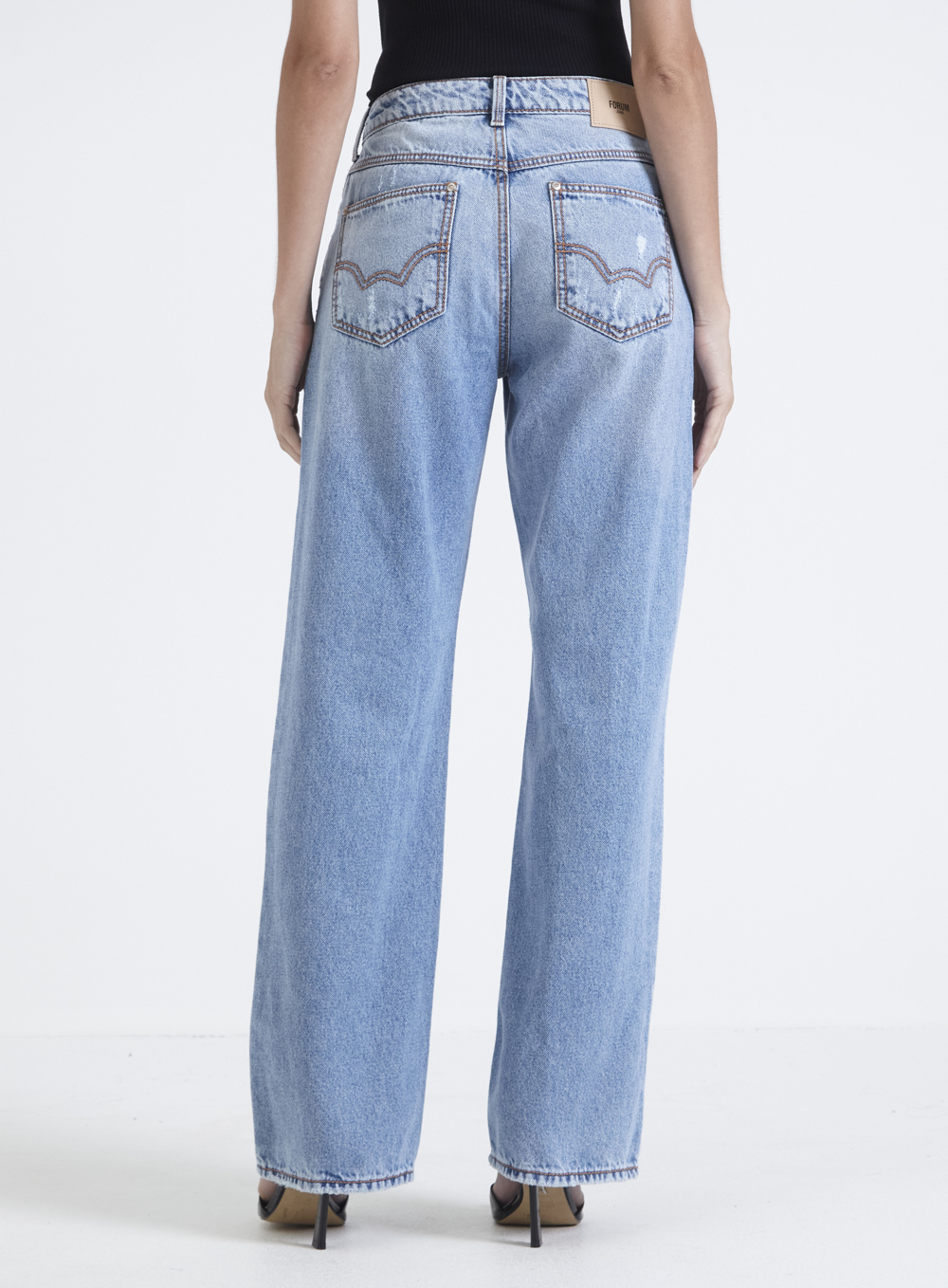 CALÇA JEANS RAQUEL WIDE LEG 42 INDIGO