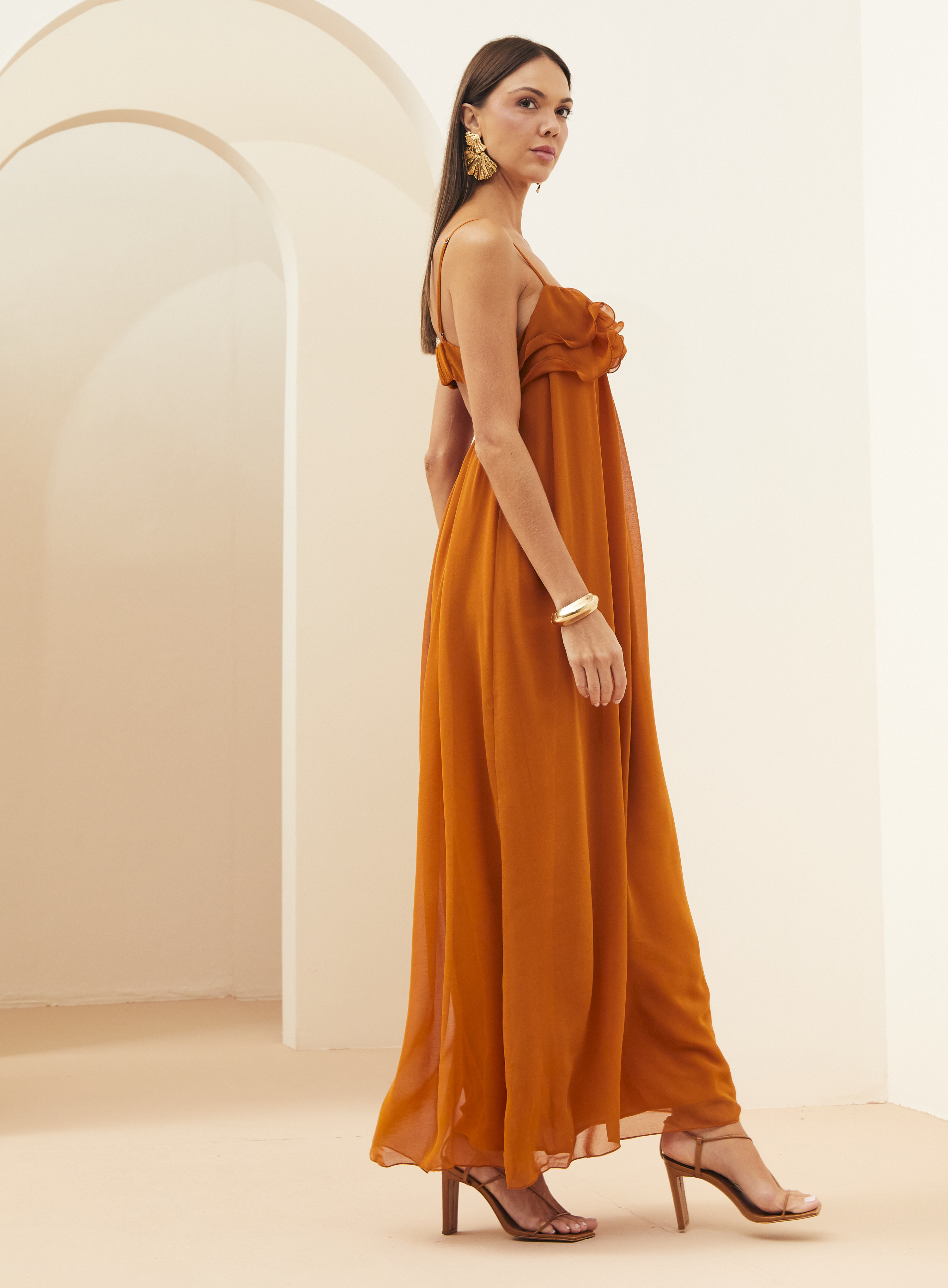 VESTIDO FORUM M MARROM ESPECIARIAS