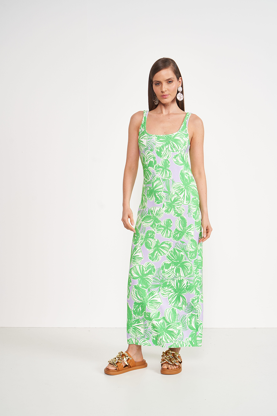 VESTIDO ESTAMPADO G PURPLE GARDEN