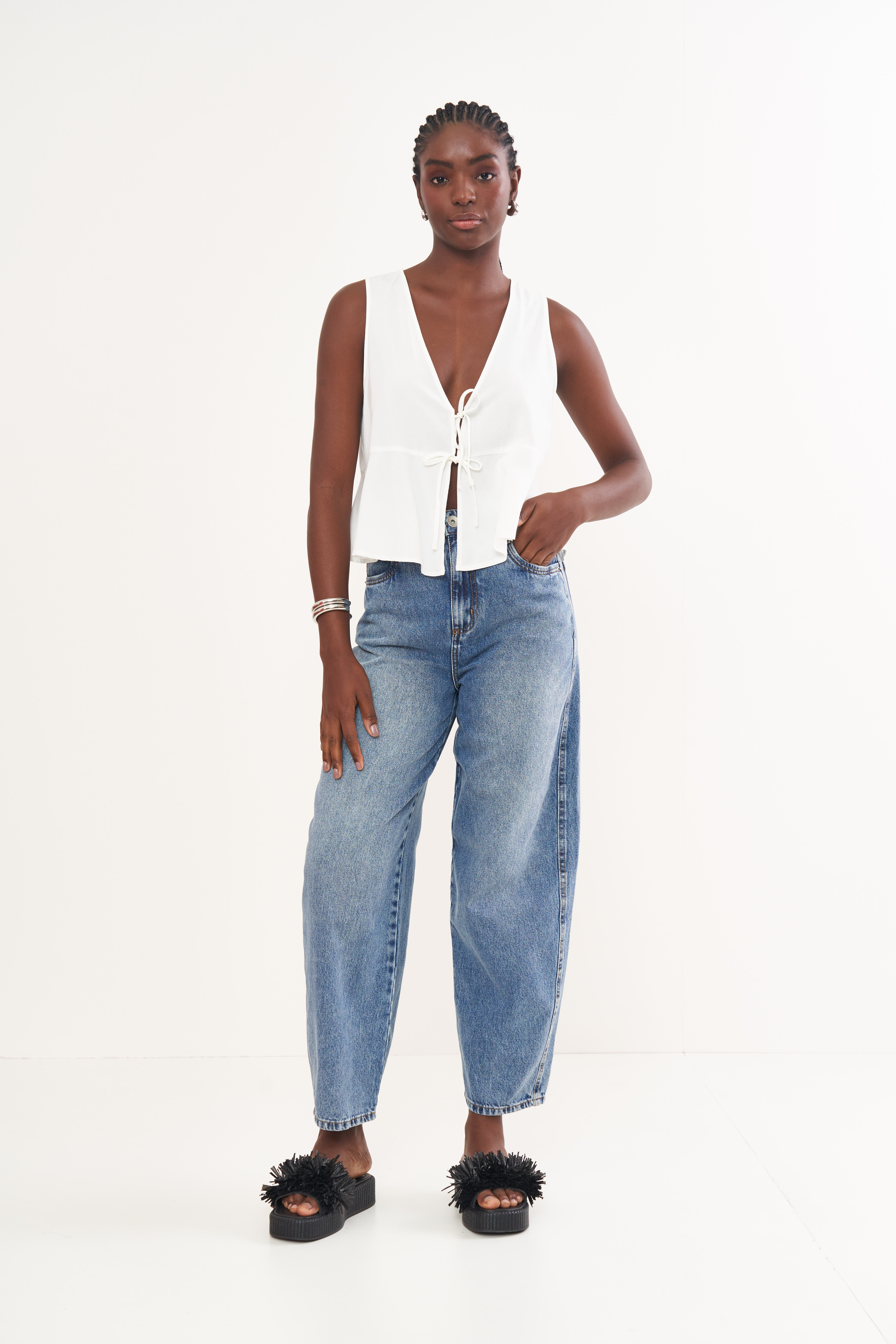 CALÇA JEANS JOANA 44 INDIGO