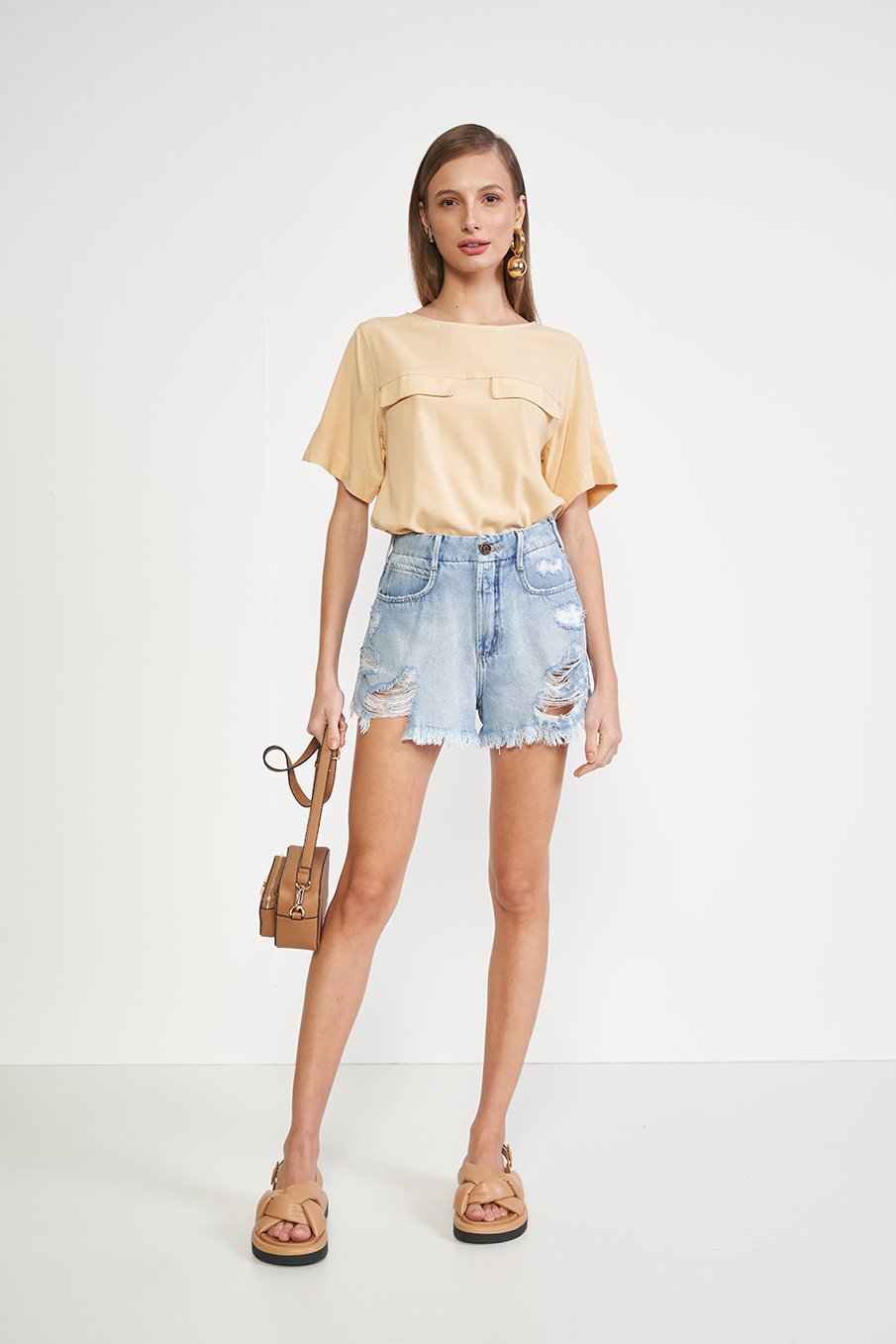SHORT JEANS JOANA 36 INDIGO