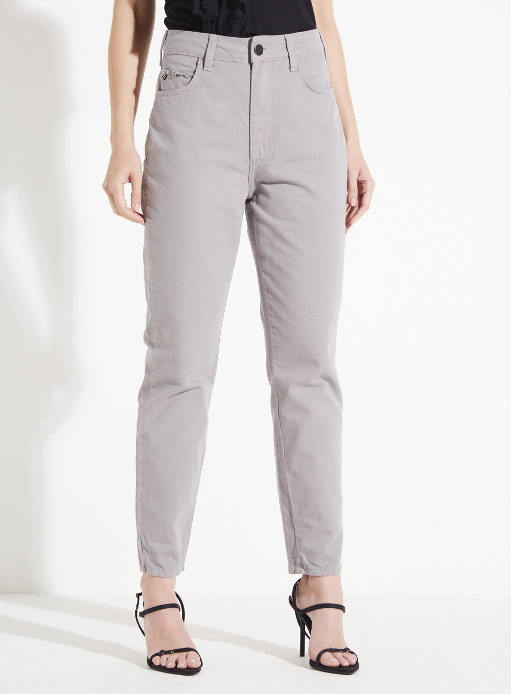 CALÇA SARJA LOLA 36 CINZA NIQUEL