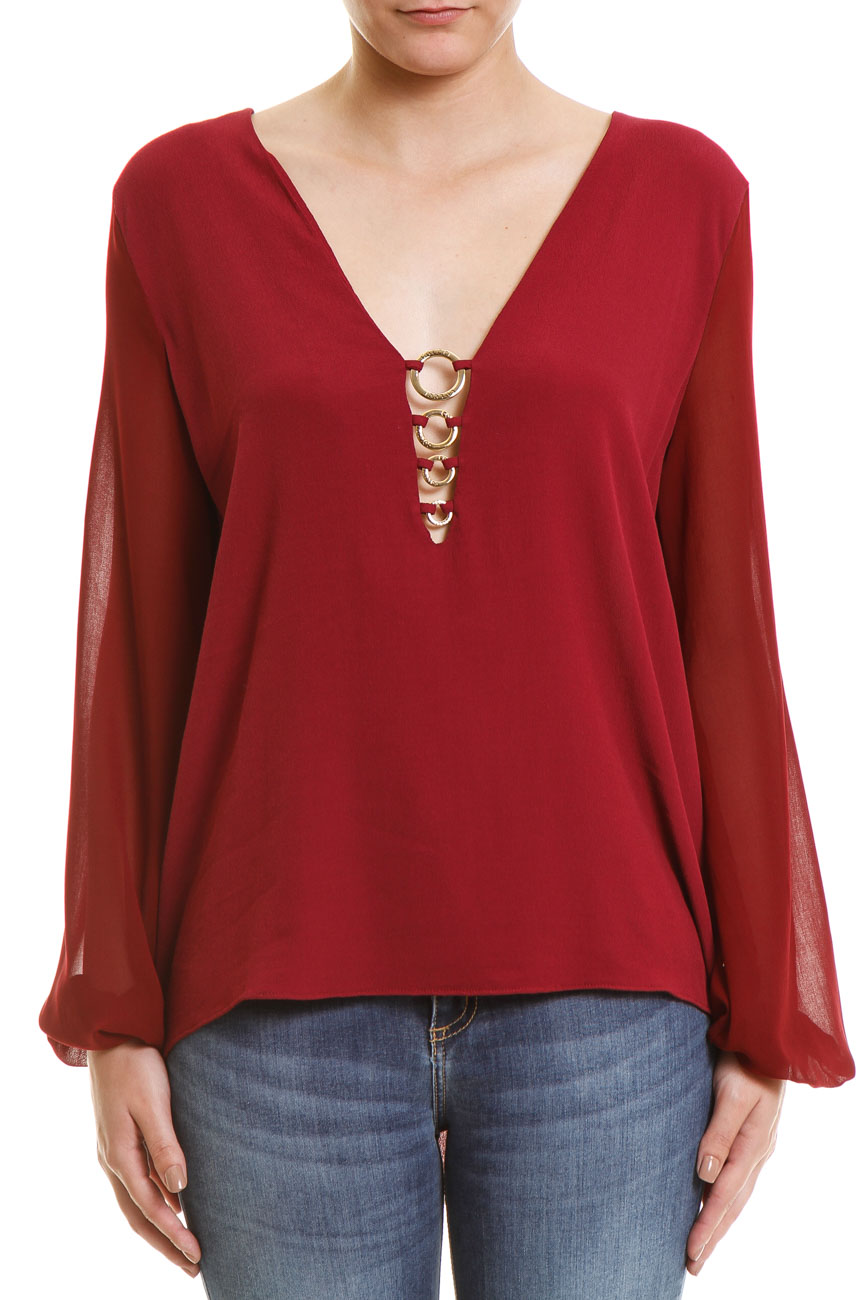 BLUSA COM ARGOLAS P BORDO SANTA ROS