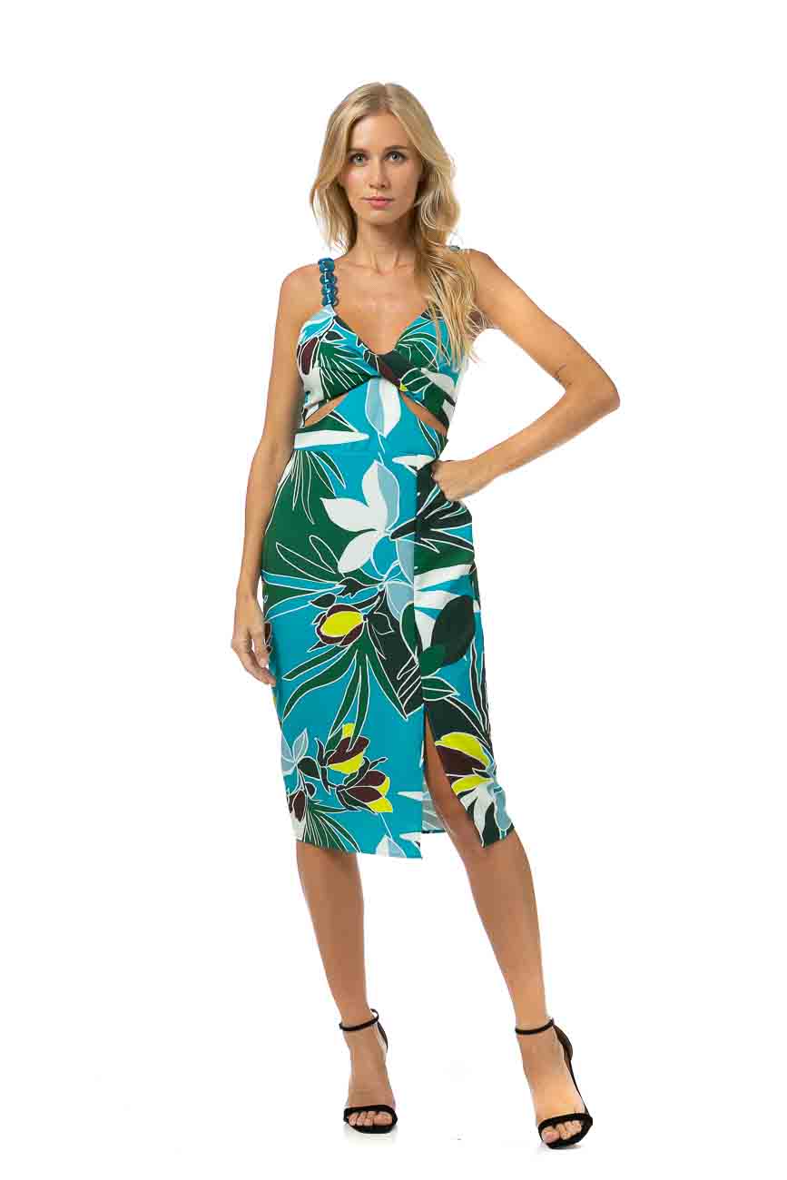 VESTIDO MIDI ESTAMPADO 38 VERNONIA