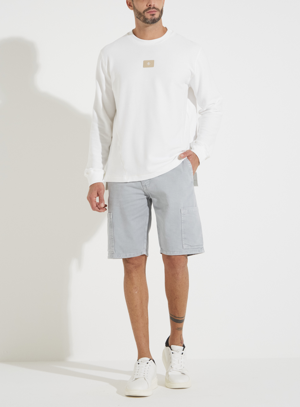 BERMUDA SARJA BENJAMIN 42 CINZA PEWTER