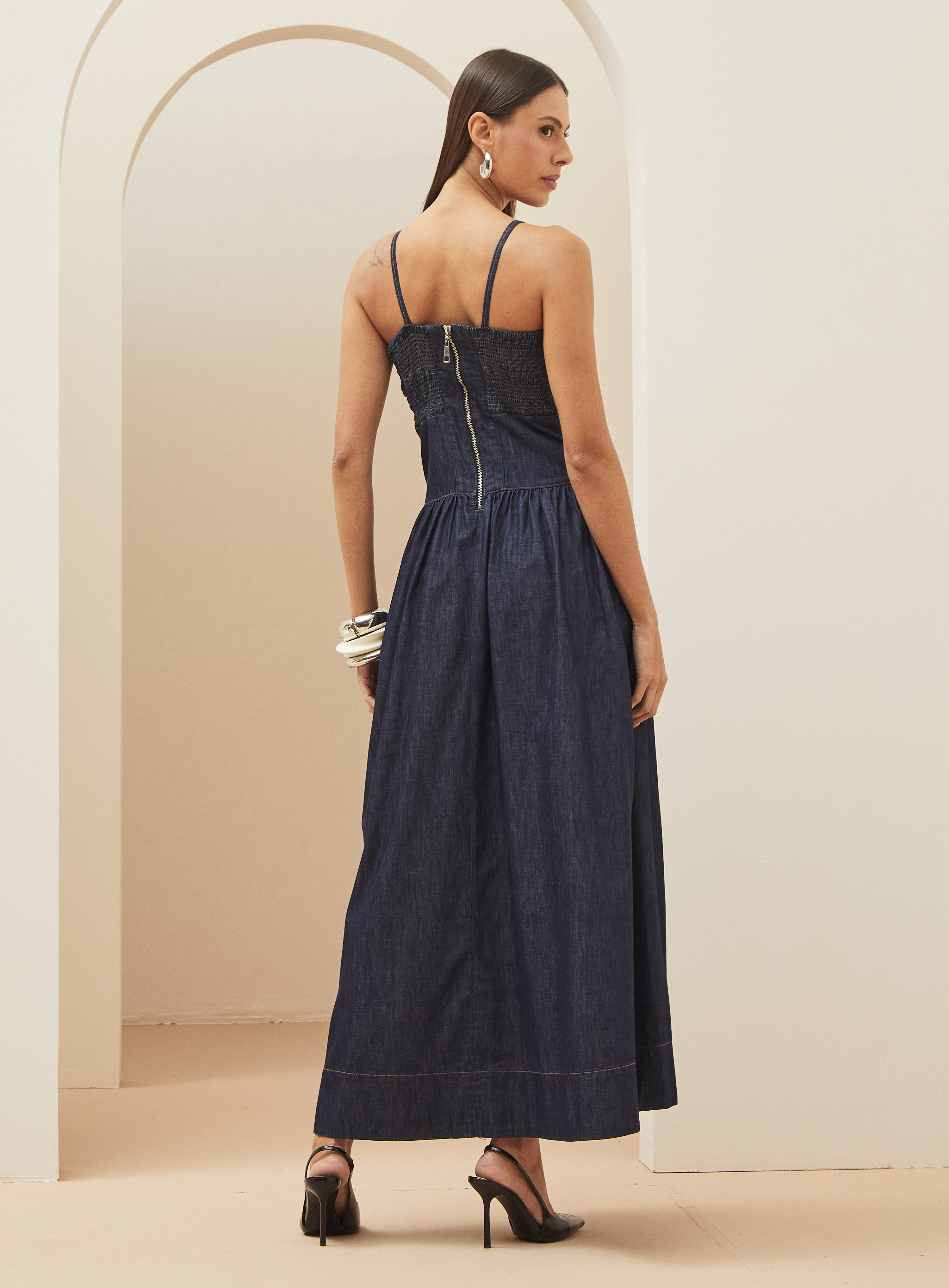 VESTIDO JEANS FORUM TUFI DUEK M INDIGO