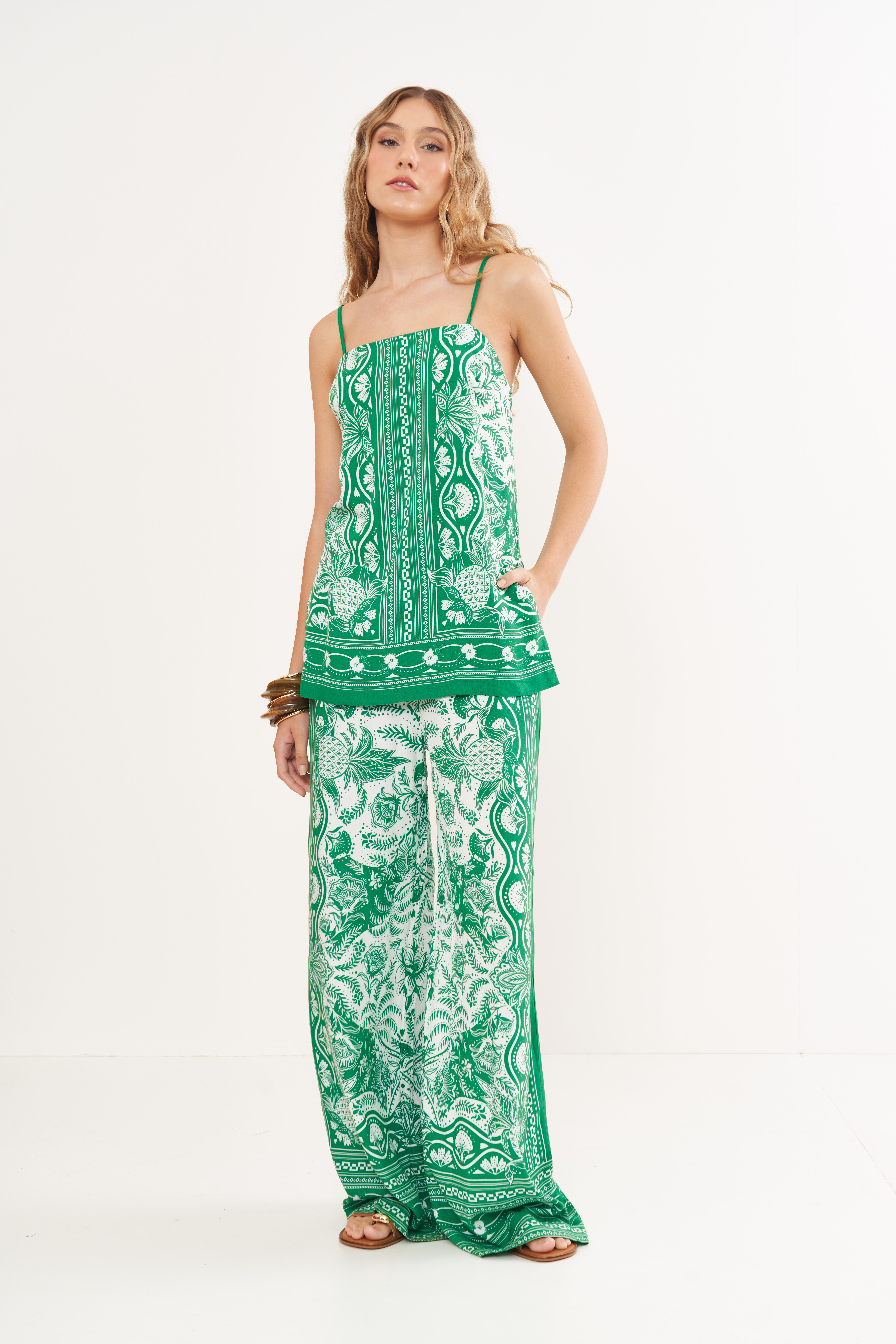 CALÇA ESTAMPADA M TROP.RESORT II