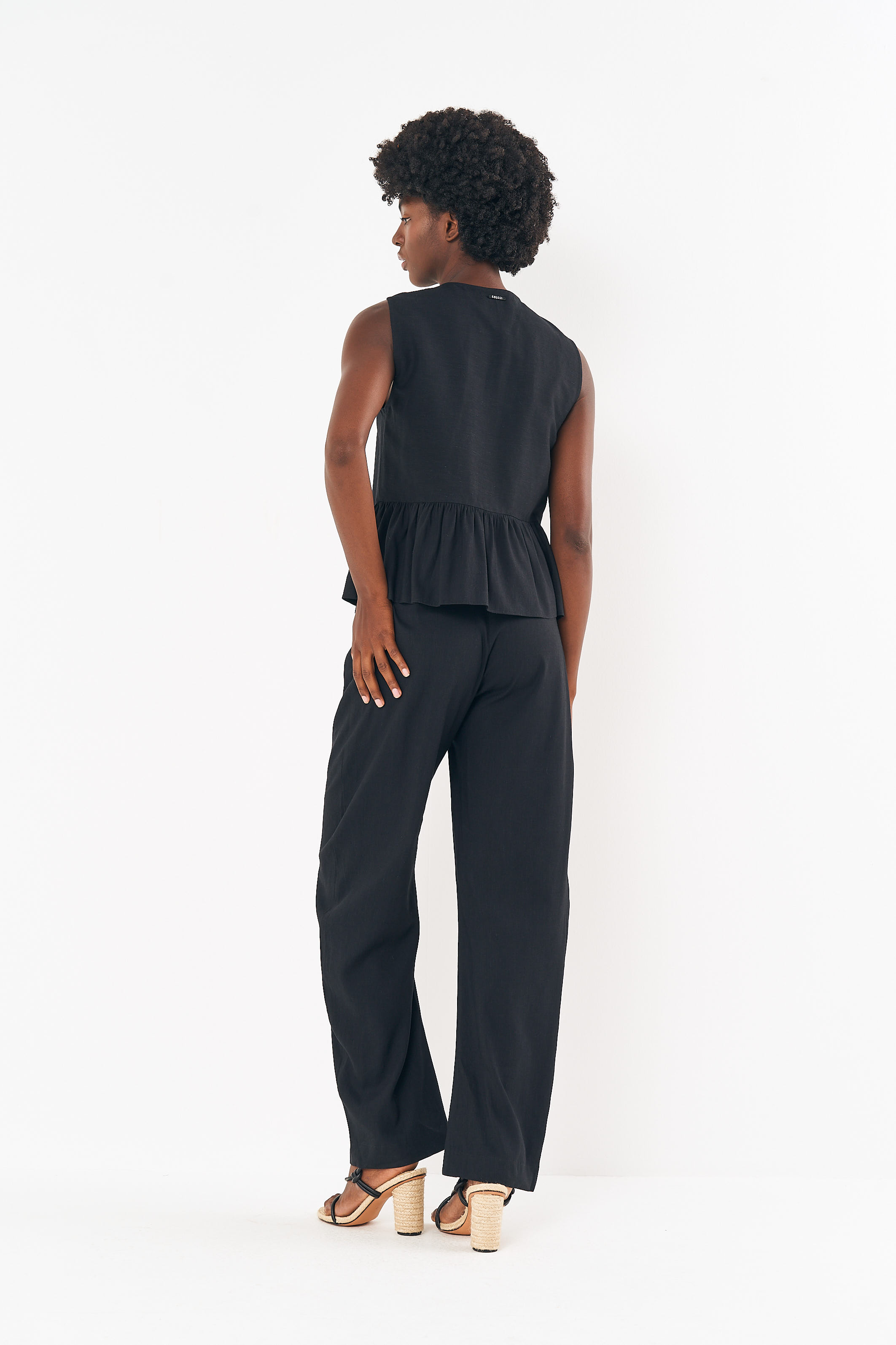 CALÇA LINHO 40 PRETO