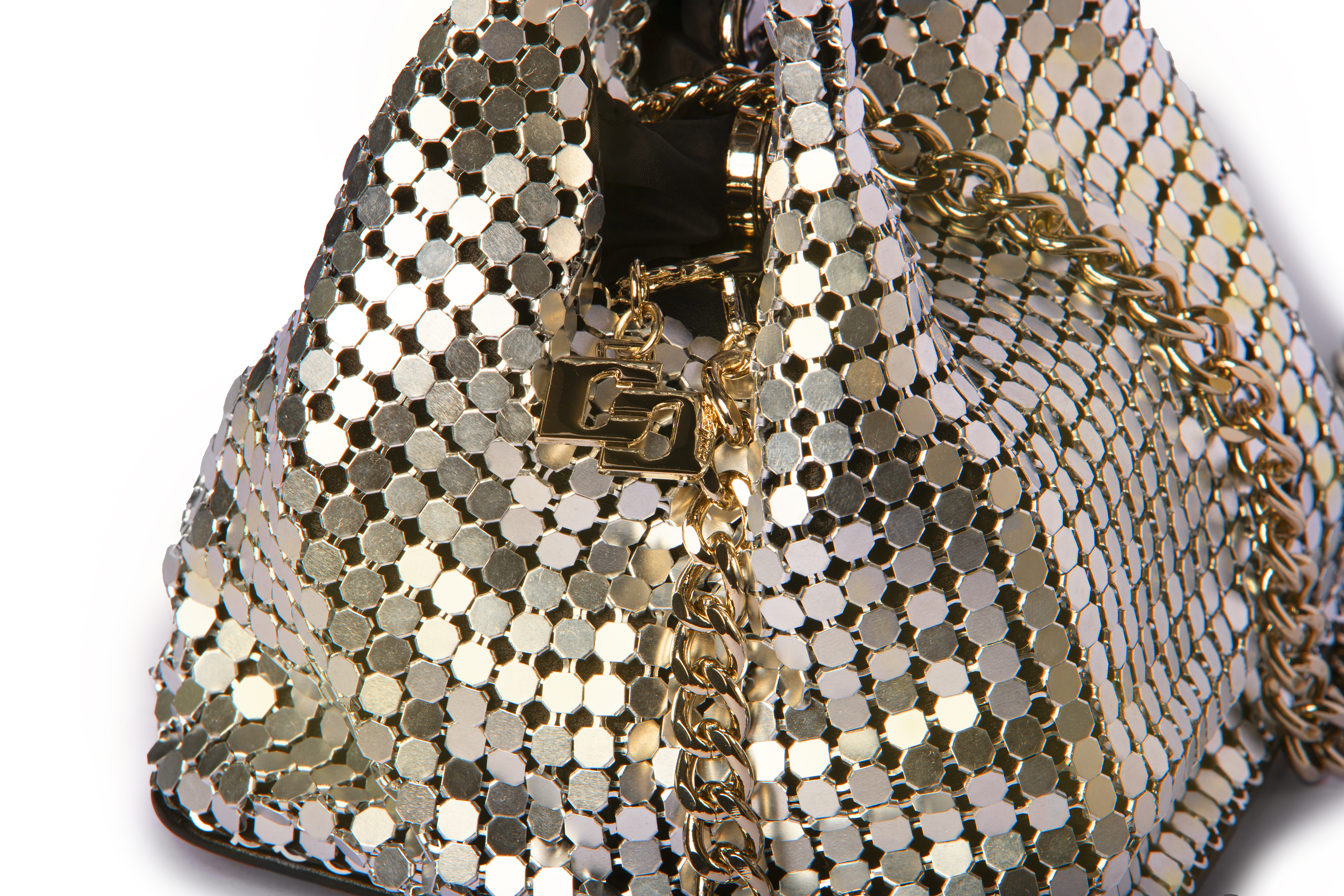BOLSA COLCCI FEM BUCKET MALHA METAL U NIQUEL