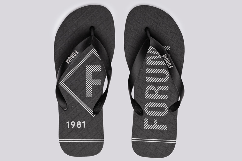 CHINELO MASC FORUM LOGO 37-38 CINZA FULIGEM