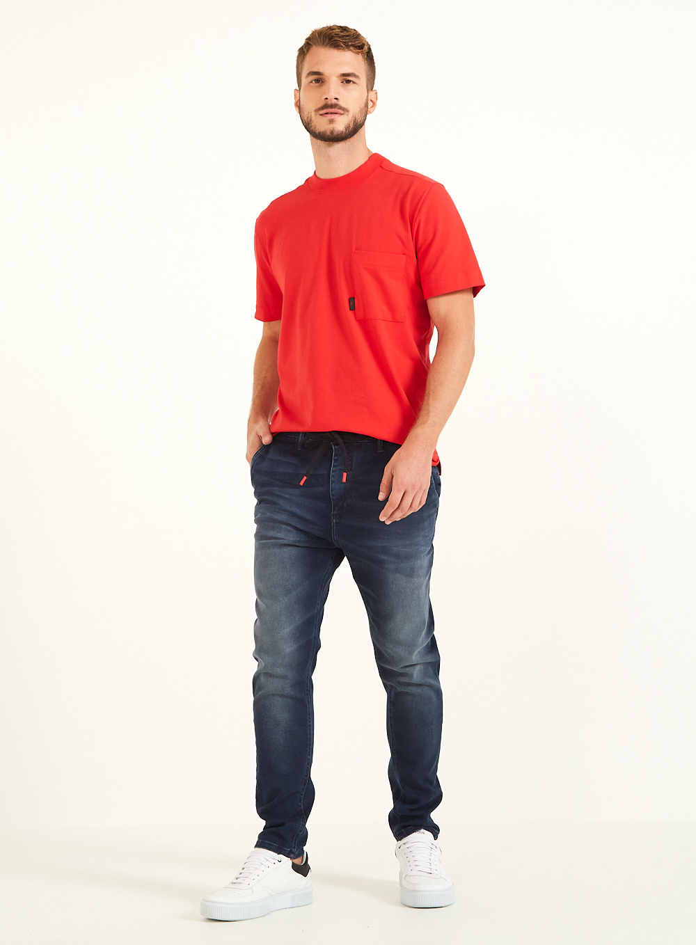 CALÇA JEANS JOGGING CROPPED 38 INDIGO