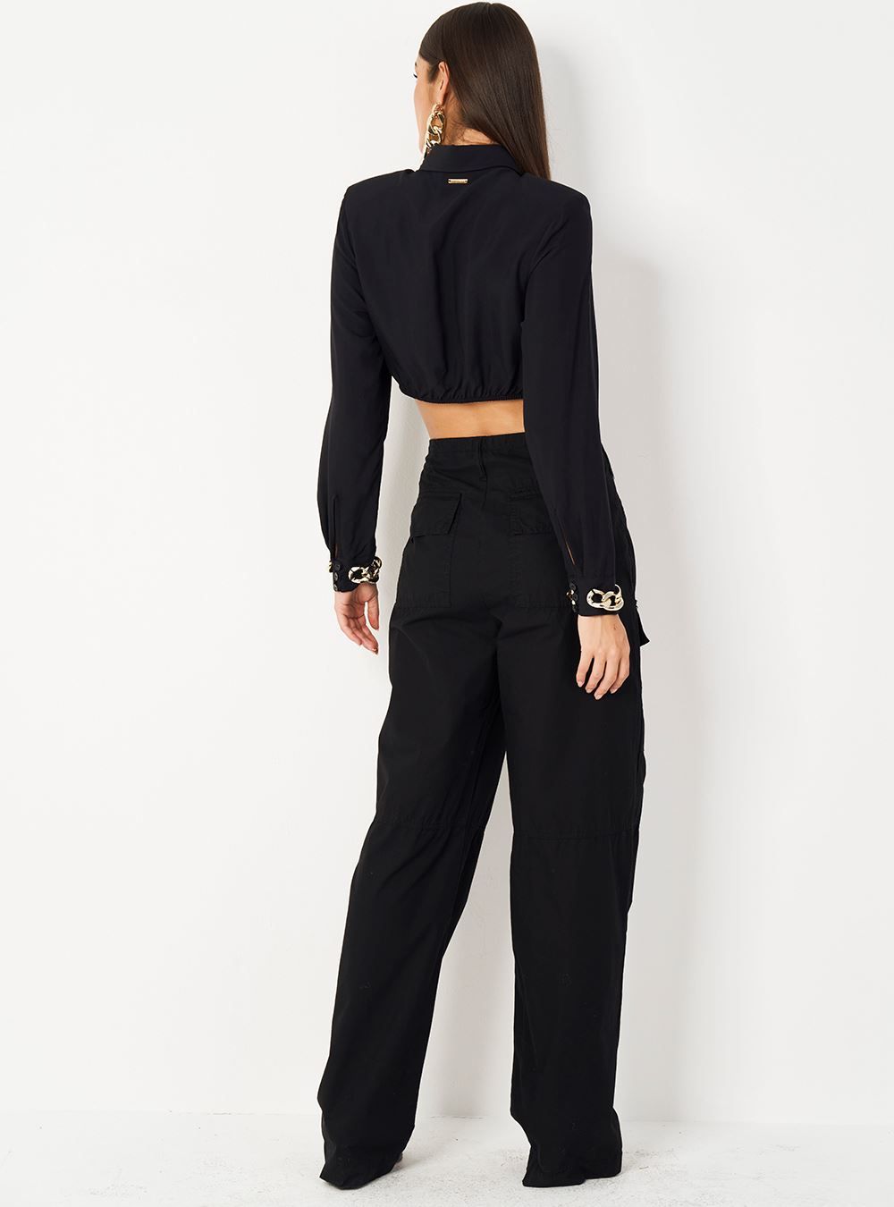 CALÇA SARJA BRUNA LOW 44 PRETO