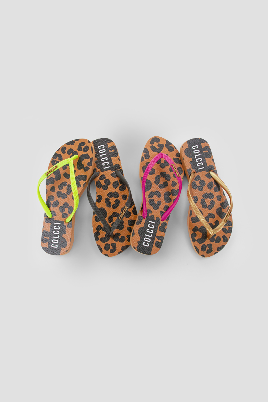 SANDALIA FEM COLCCI ANIMAL PRINT ONCA 35-36 BRONZE