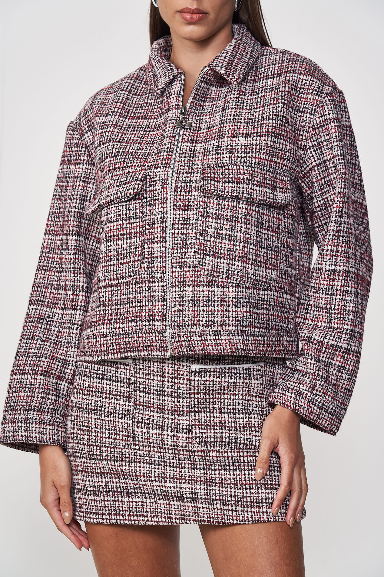 CASACO TWEED P VERM./PRET./OFF