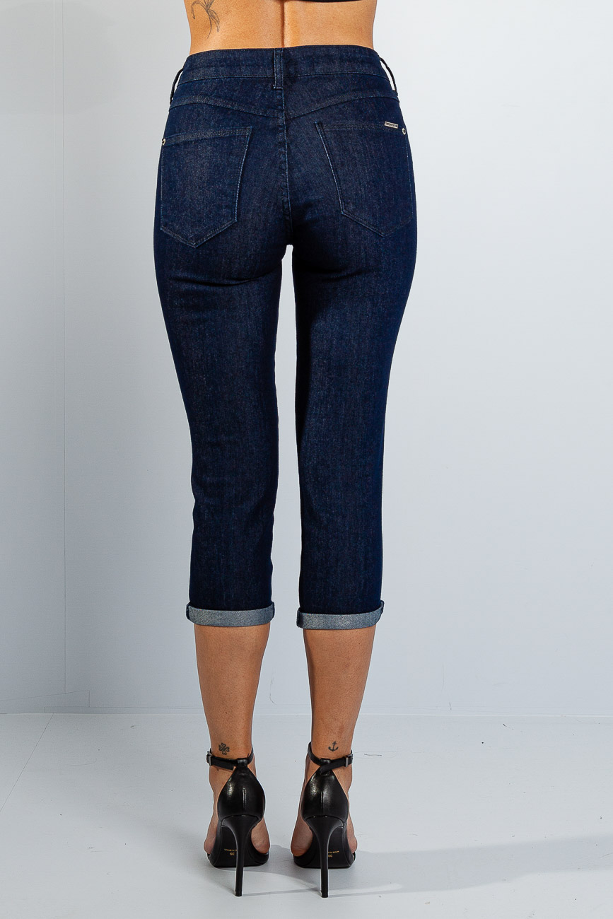 CALÇA JEANS MICHELLE HIGH CAPRI 36 INDIGO