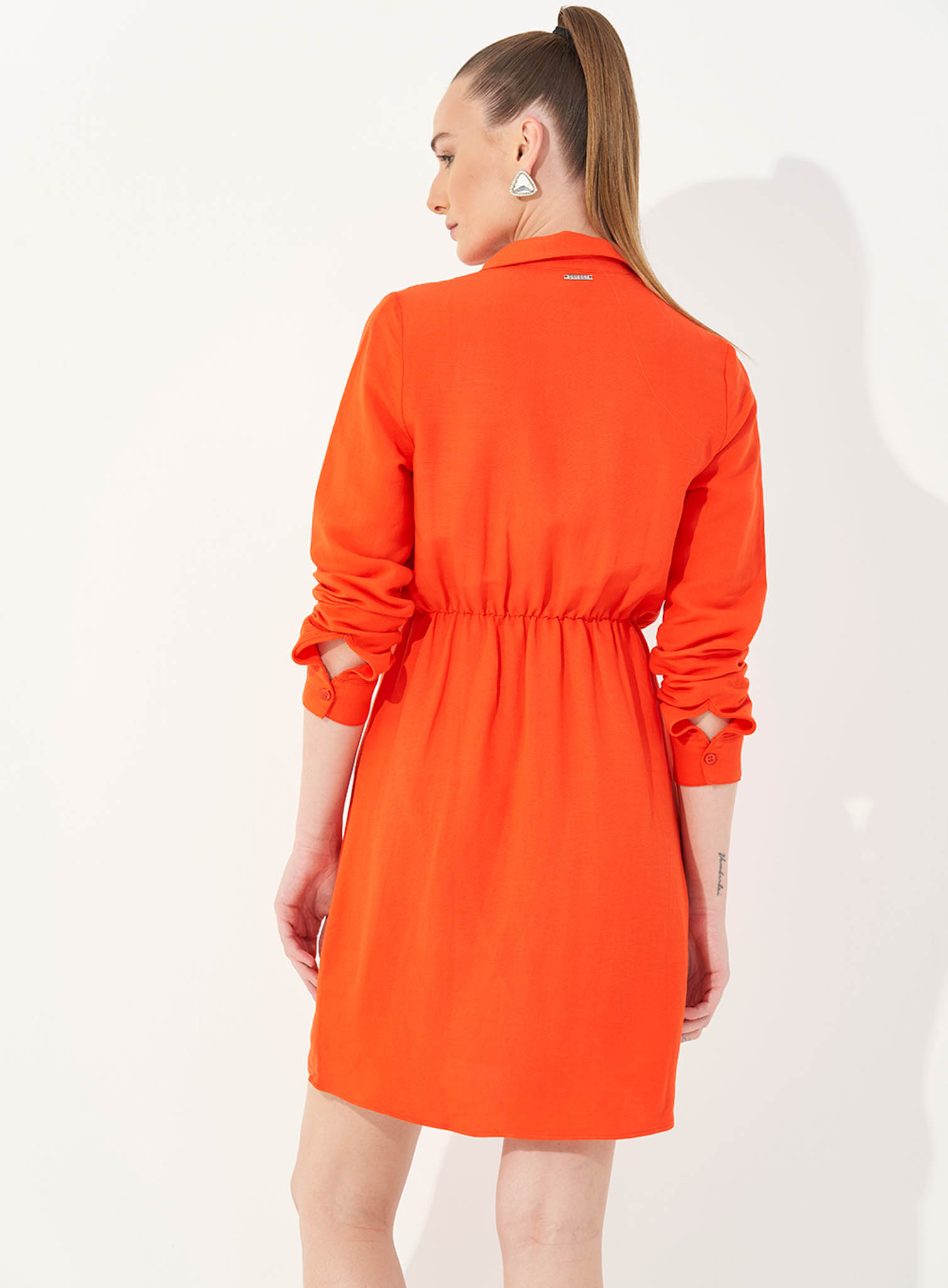 VESTIDO LINHO P VERMELHO NIVES