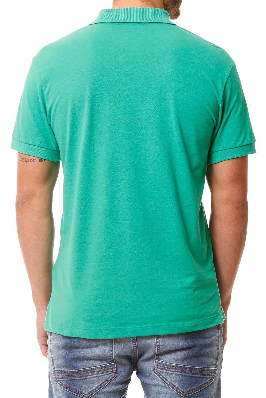 POLO MASC MC BORD P BRANCO