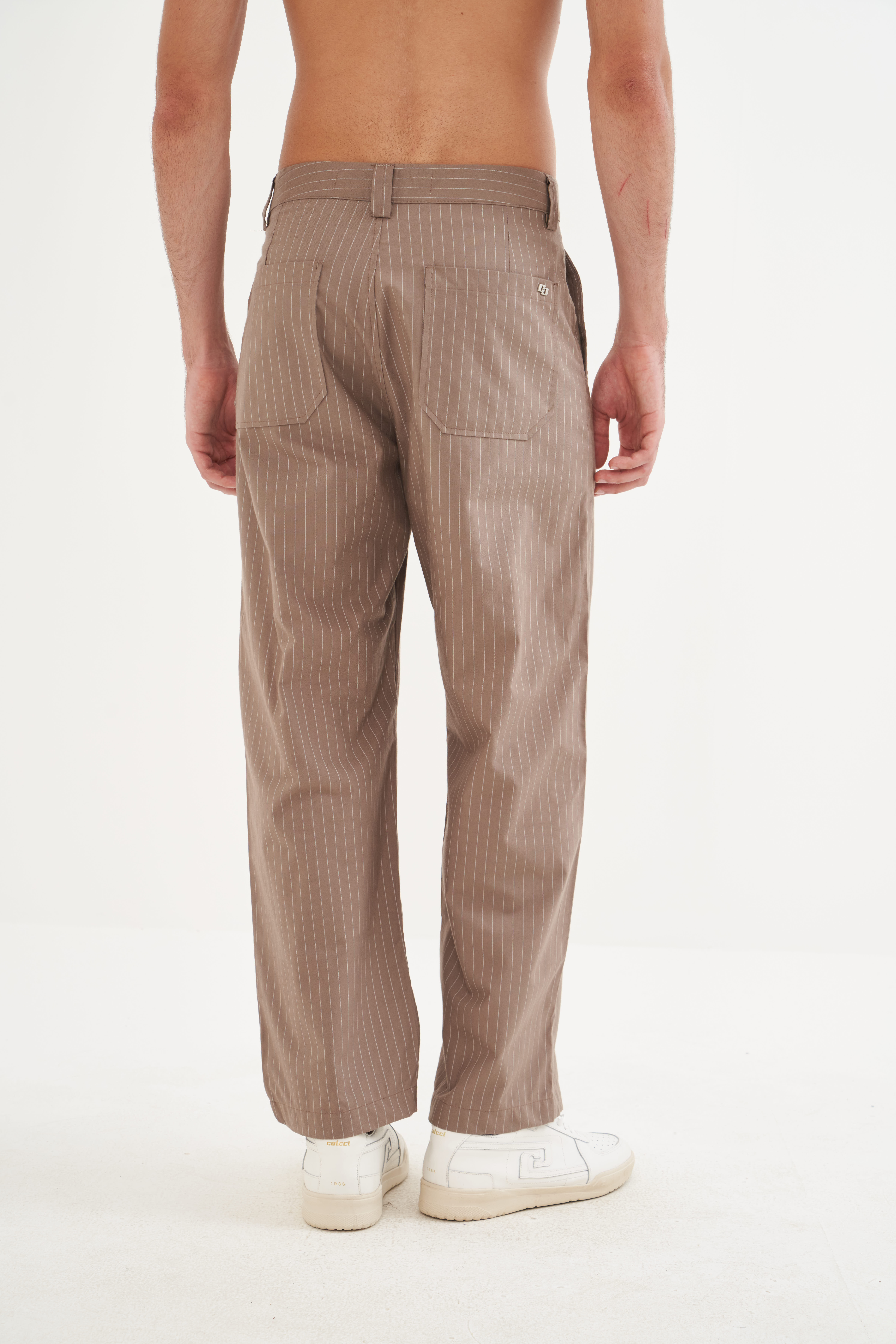 CALÇA LISTRADA 38 LISTRADO MARROM