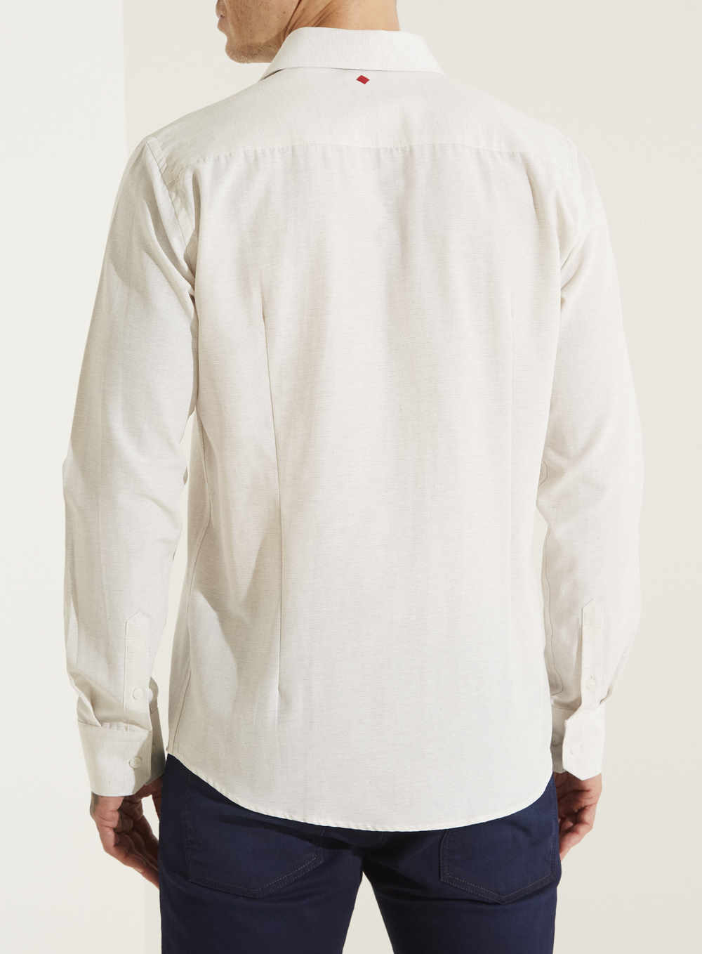 CAMISA SLIM FIT 3 BEGE/MESCLA