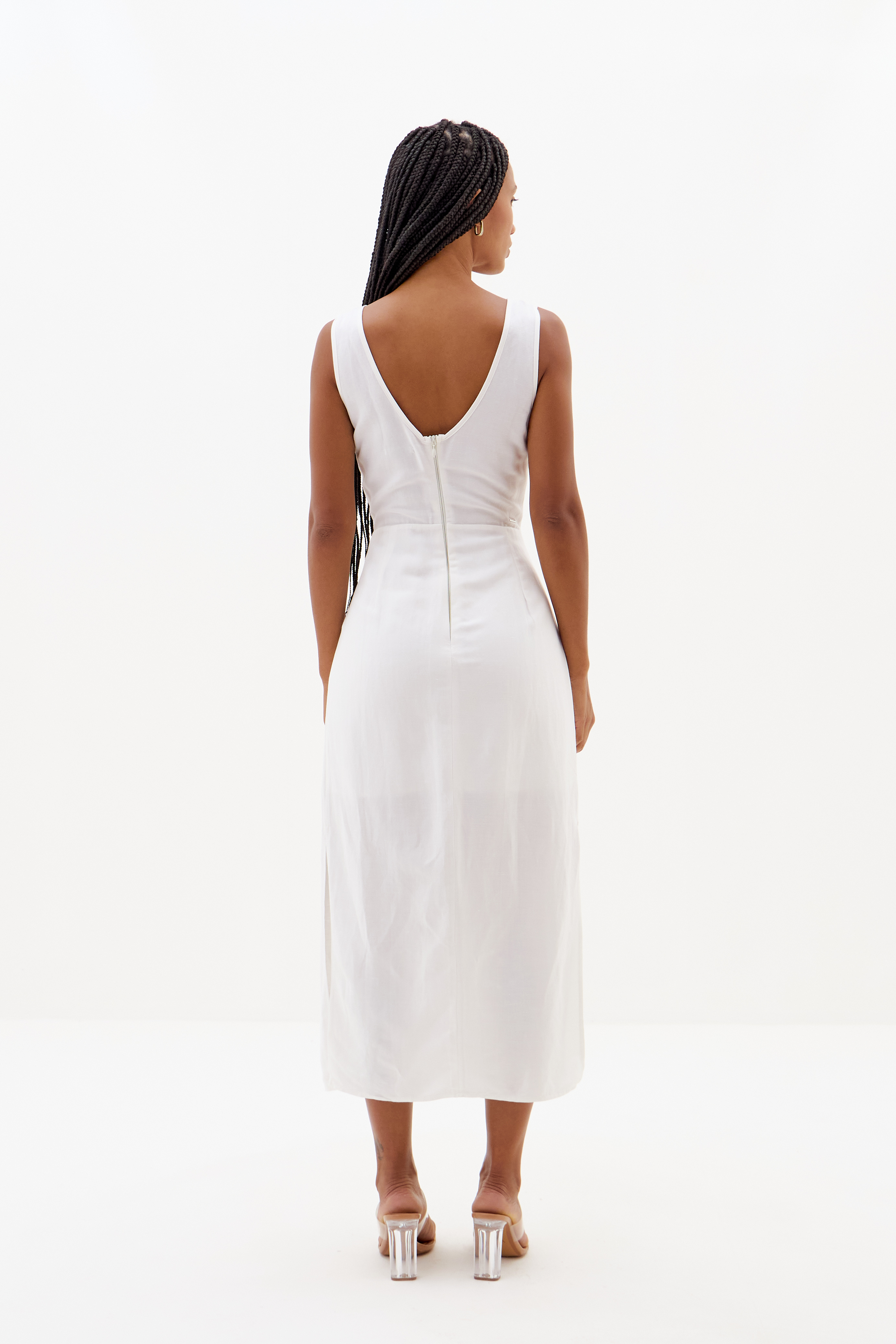 VESTIDO LINHO 38 PRETO