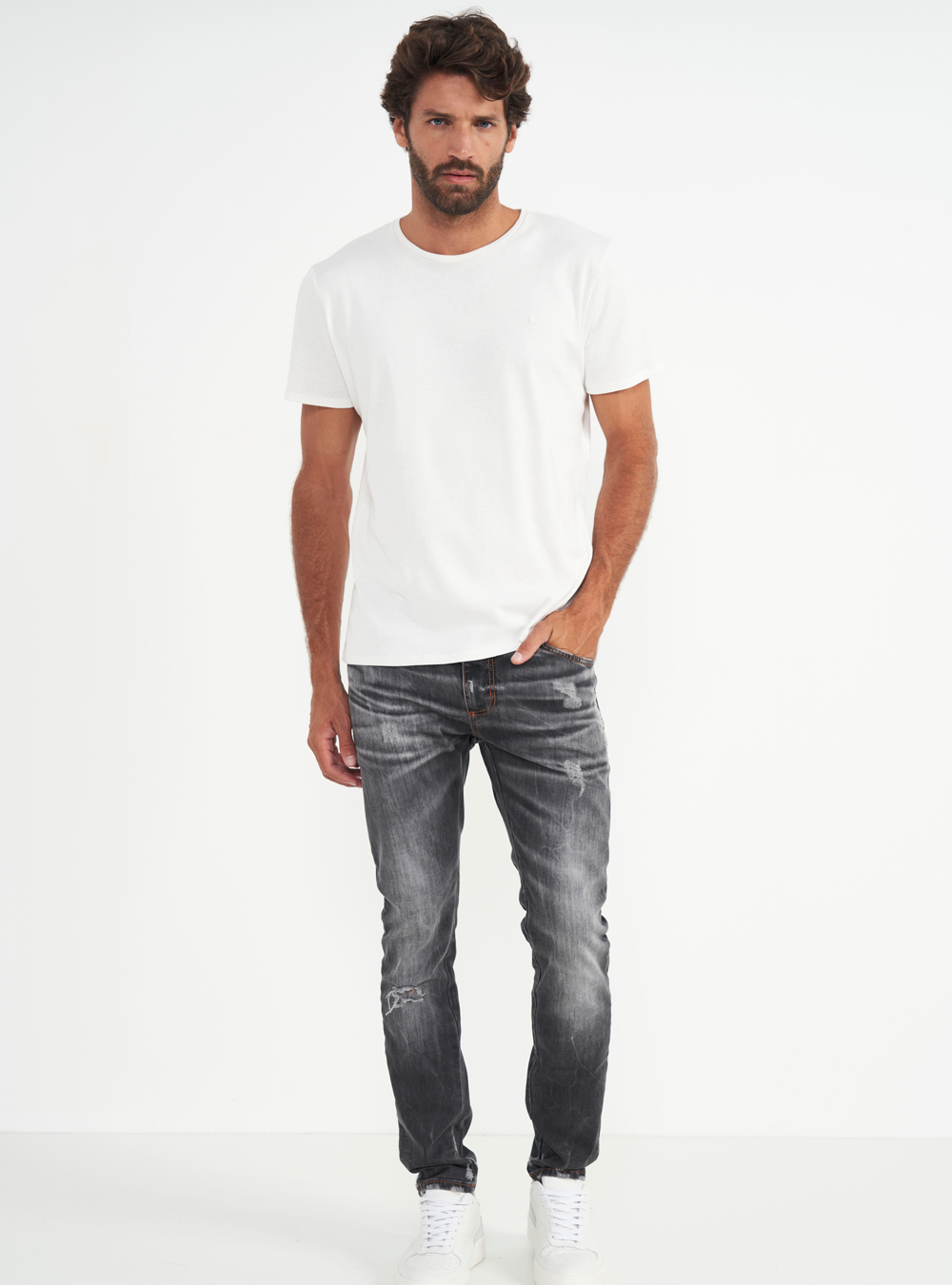 CALÇA JEANS FELIPE SKINNY 36 IND.PRETO