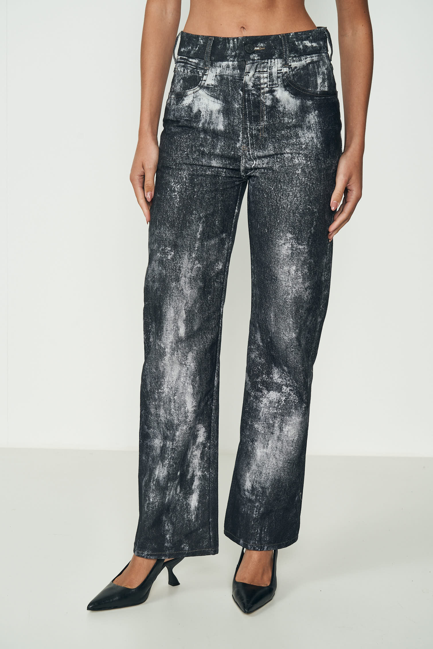 CALÇA SARJA BARCELONA ESTAMPADA 36 JEANS BLACK II