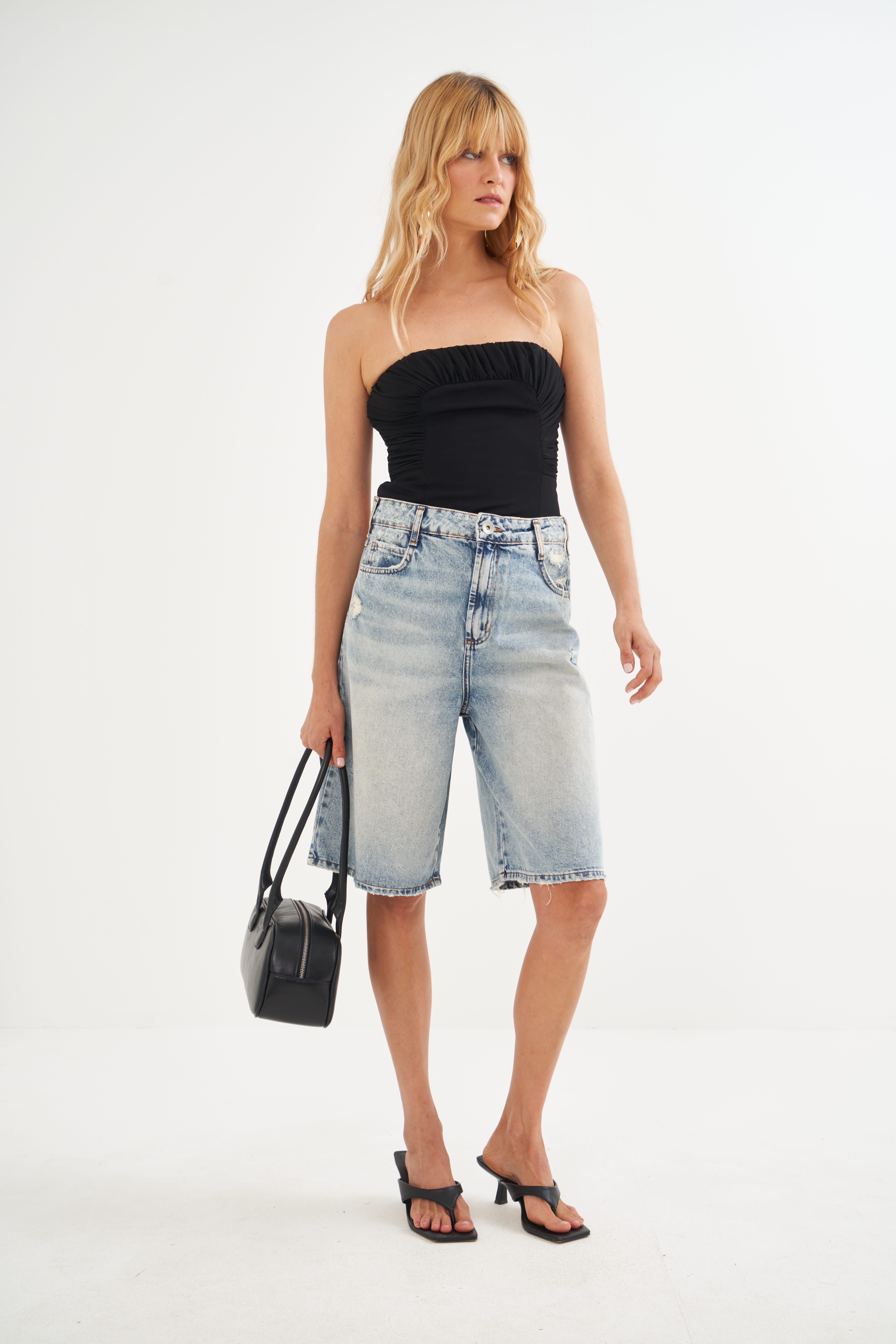 TOP DETALHE TULE M PRETO