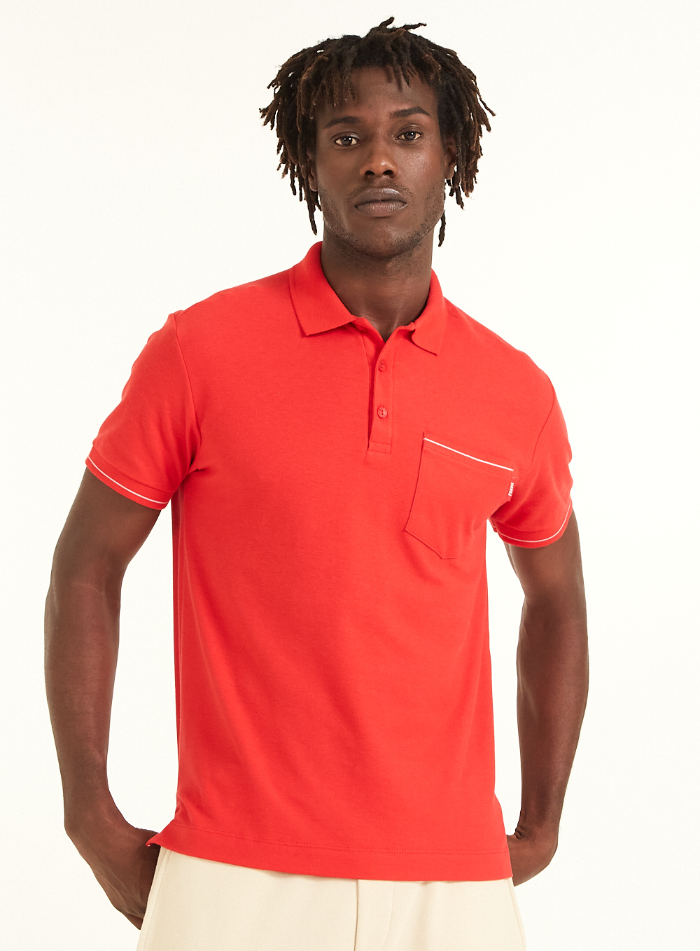 POLO COM BOLSO P VERMELHO IFE