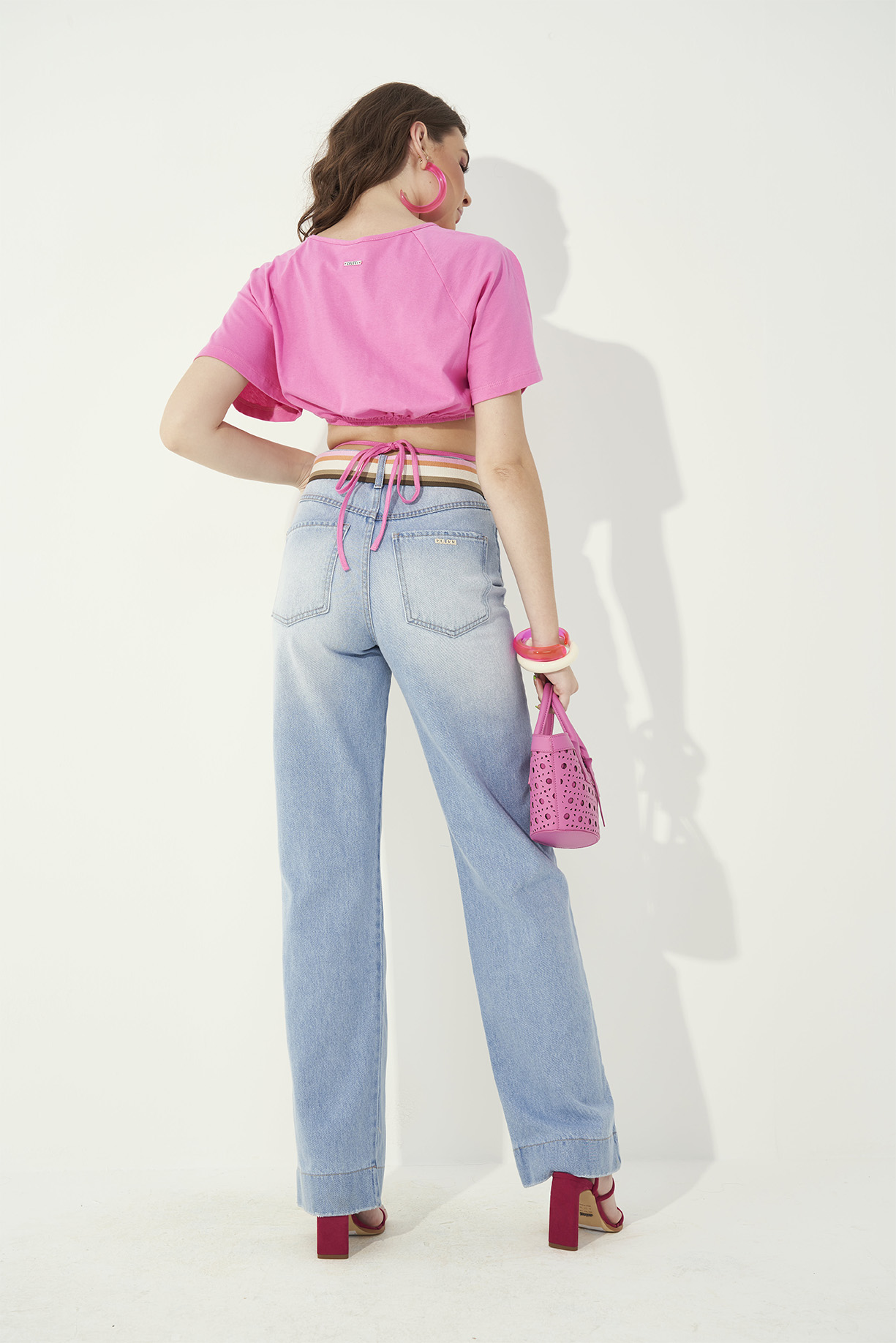 CALÇA JEANS JULIETTE COM CINTO 44 INDIGO