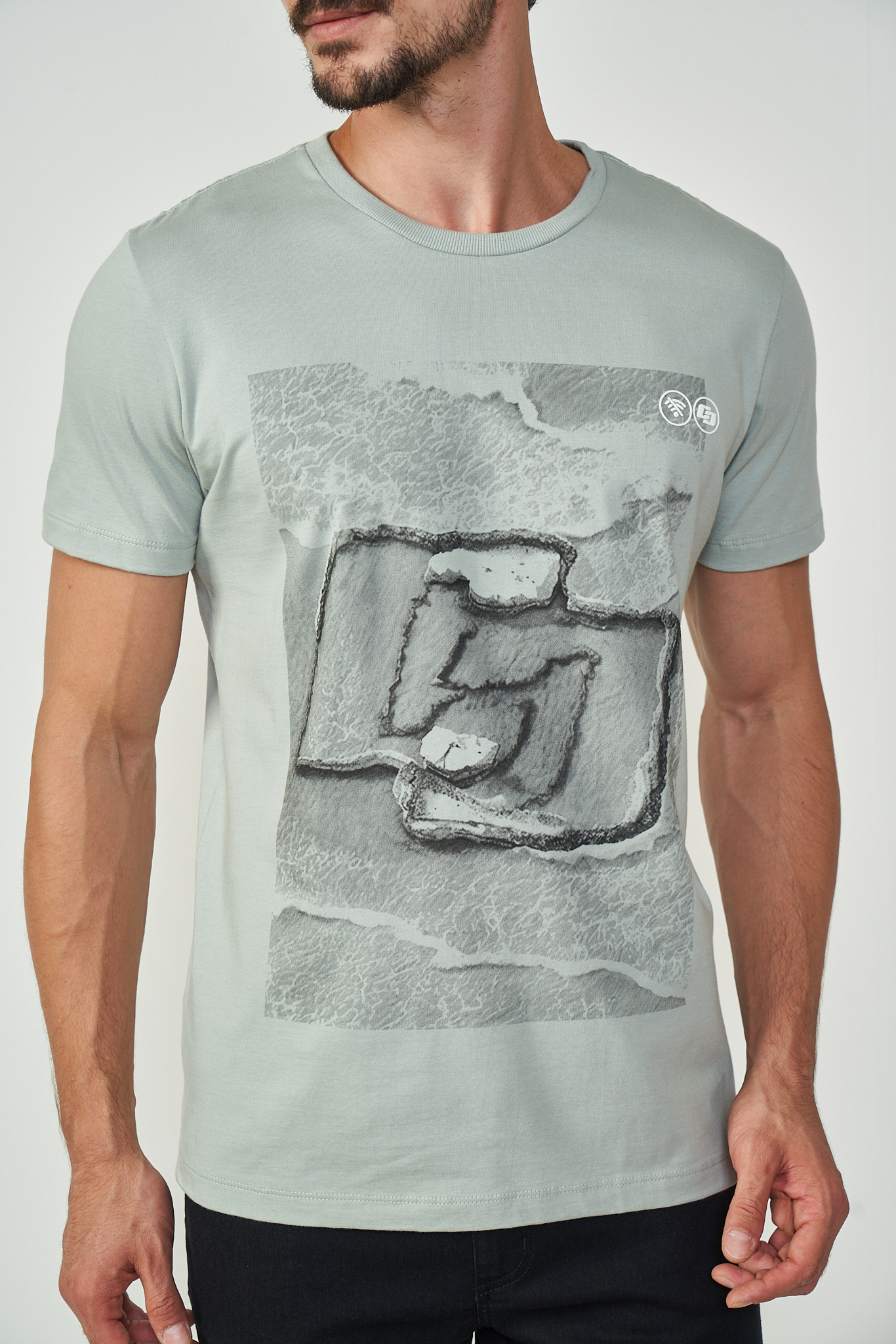 CAMISETA ESTAMPADA G AZUL CASHMERE